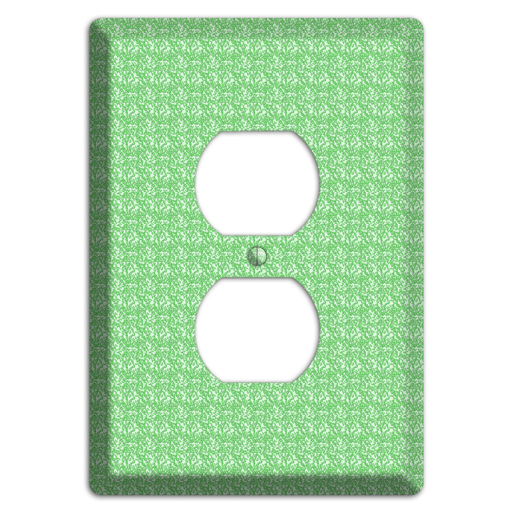 Green Pattern Duplex Outlet Wallplate