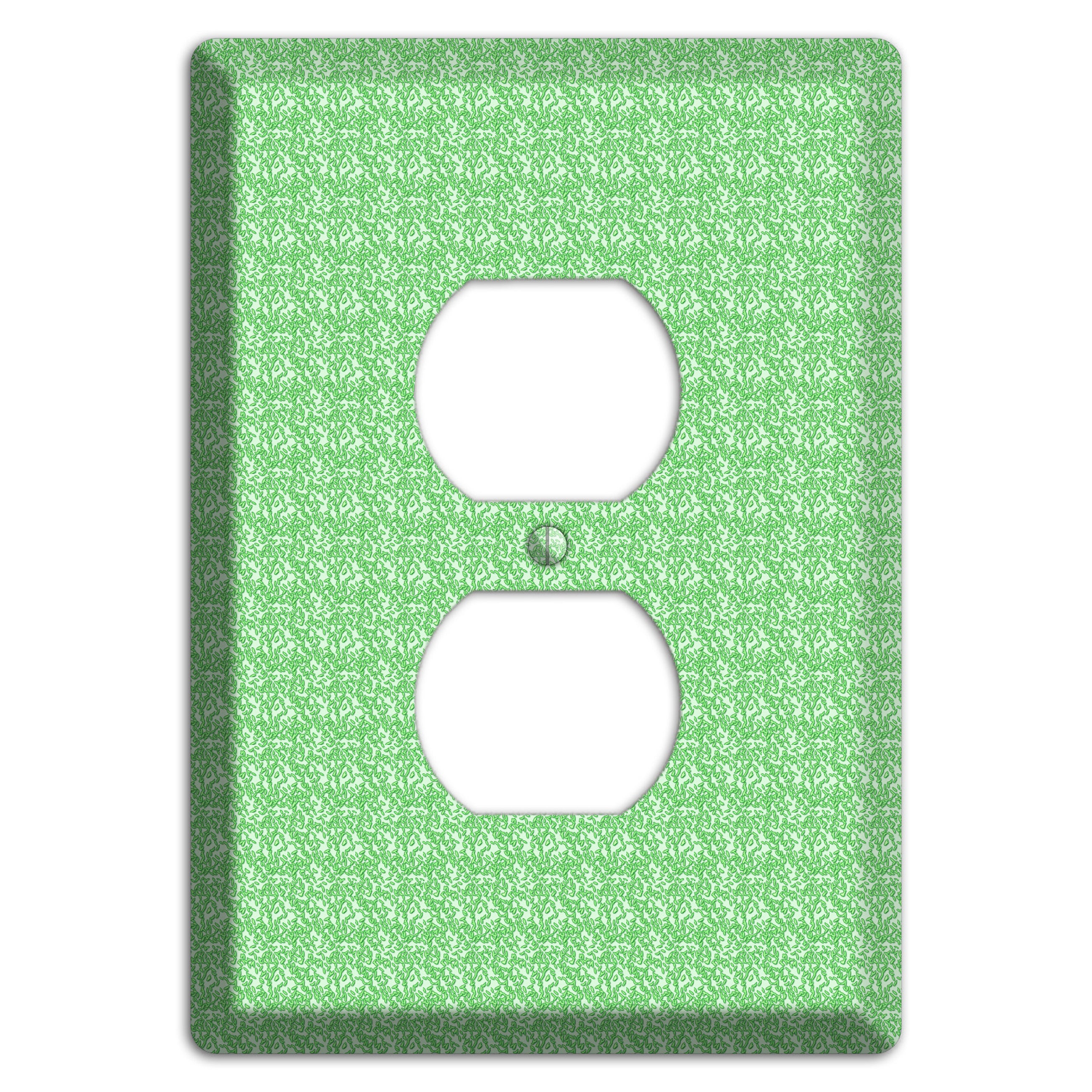 Green Pattern Duplex Outlet Wallplate