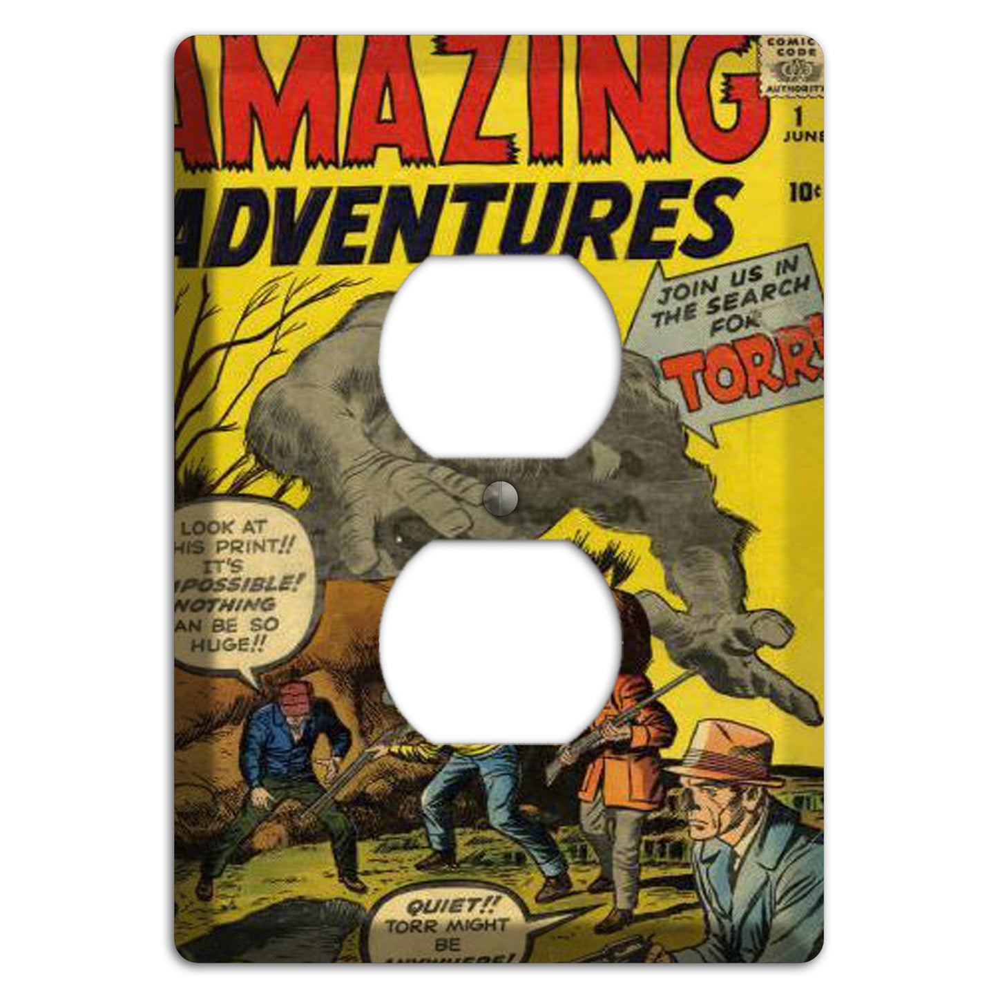Amazing Adventures Vintage Comics Duplex Outlet Wallplate