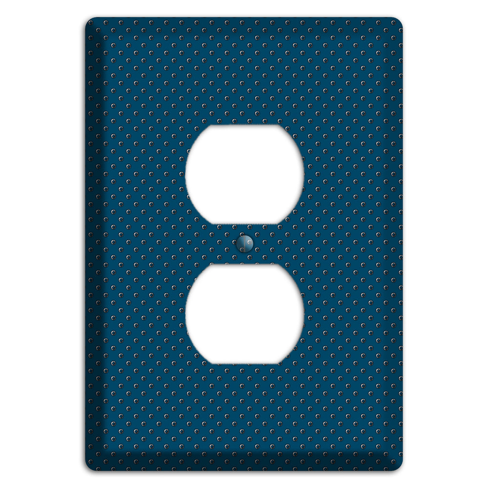 Blue Small Dots Duplex Outlet Wallplate