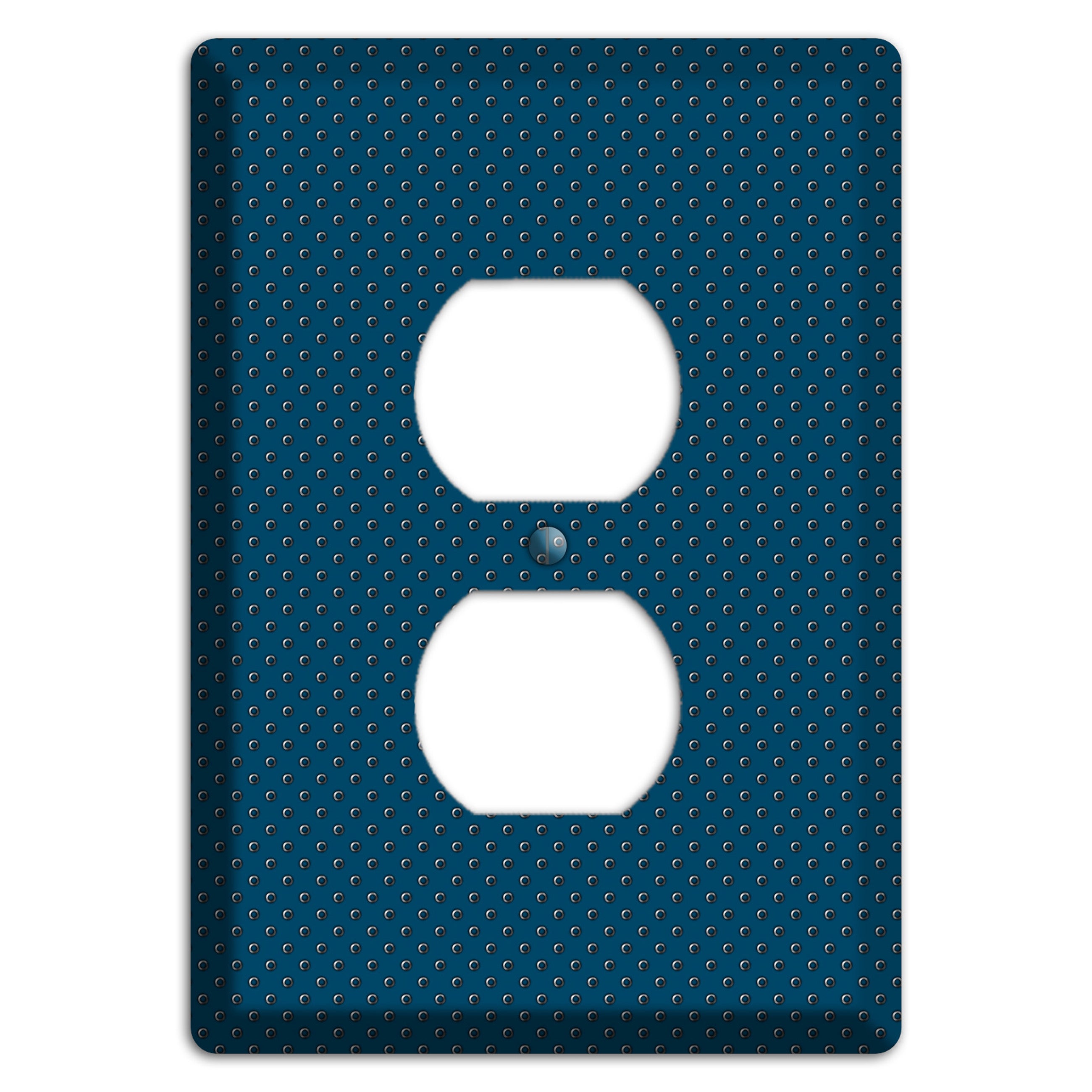 Blue Small Dots Duplex Outlet Wallplate