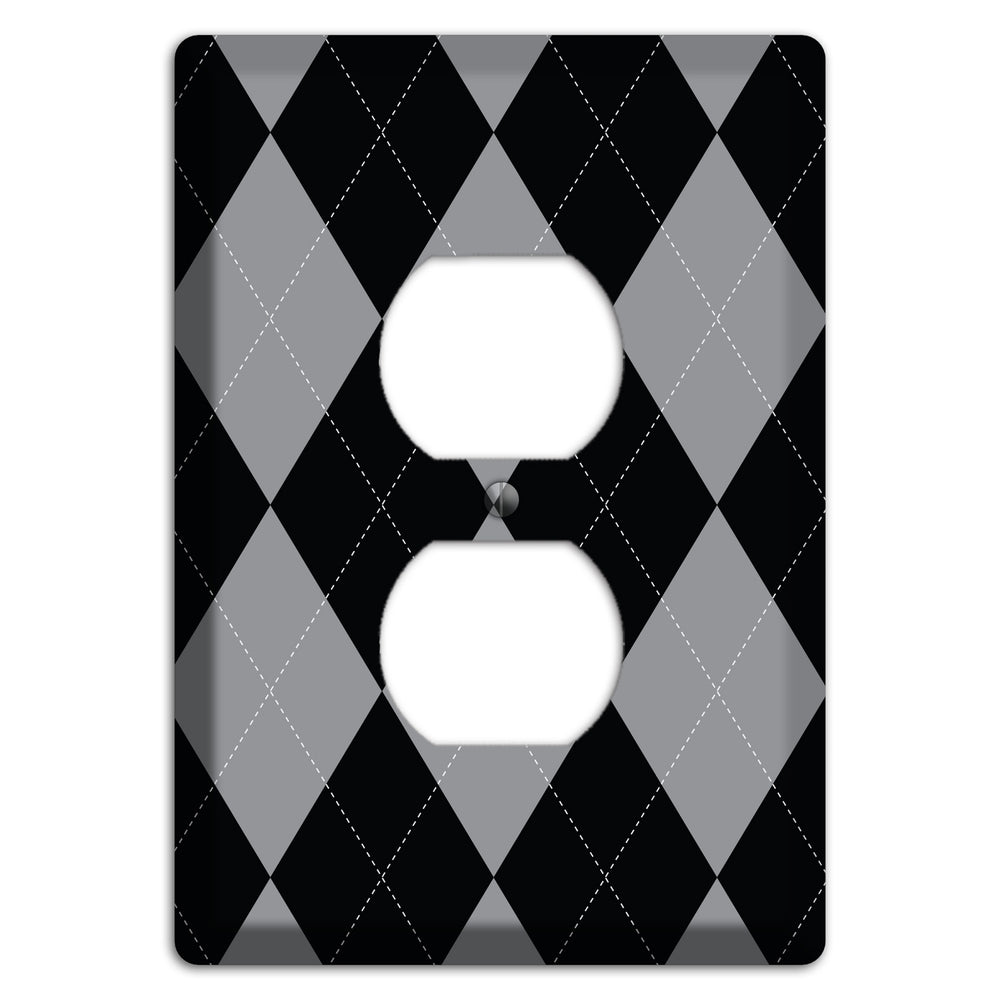 Light Purple and Black Duplex Outlet Wallplate