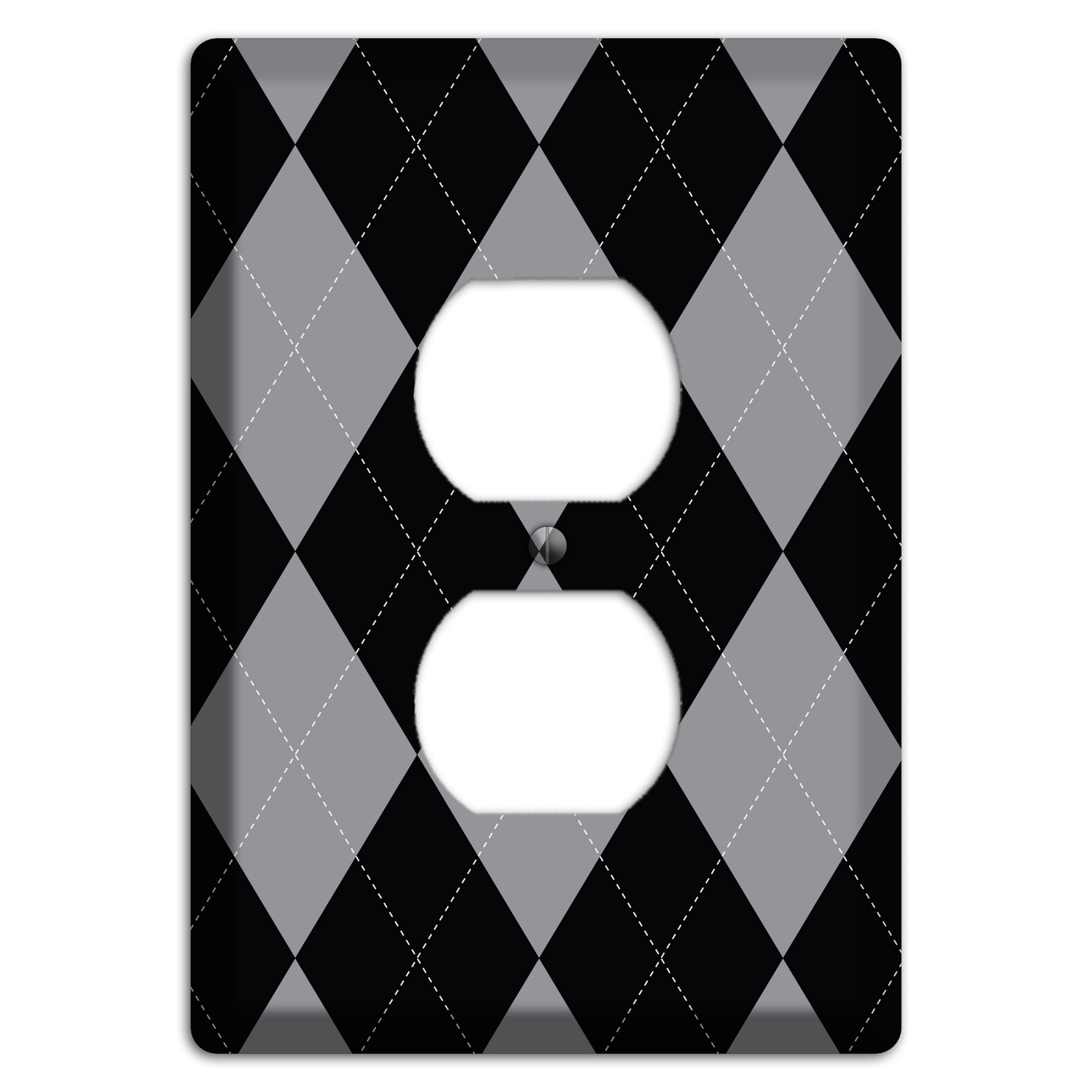 Light Purple and Black Duplex Outlet Wallplate