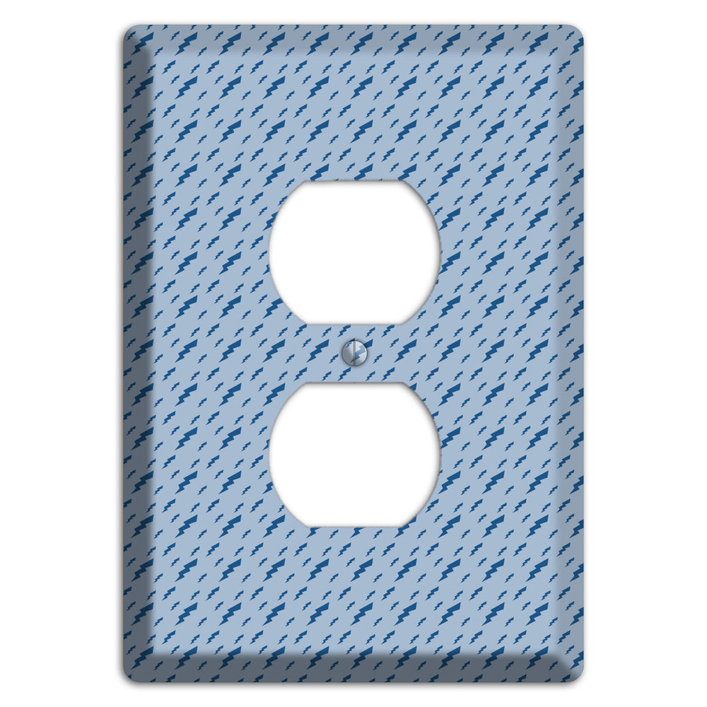 Blue Bolts Duplex Outlet Wallplate