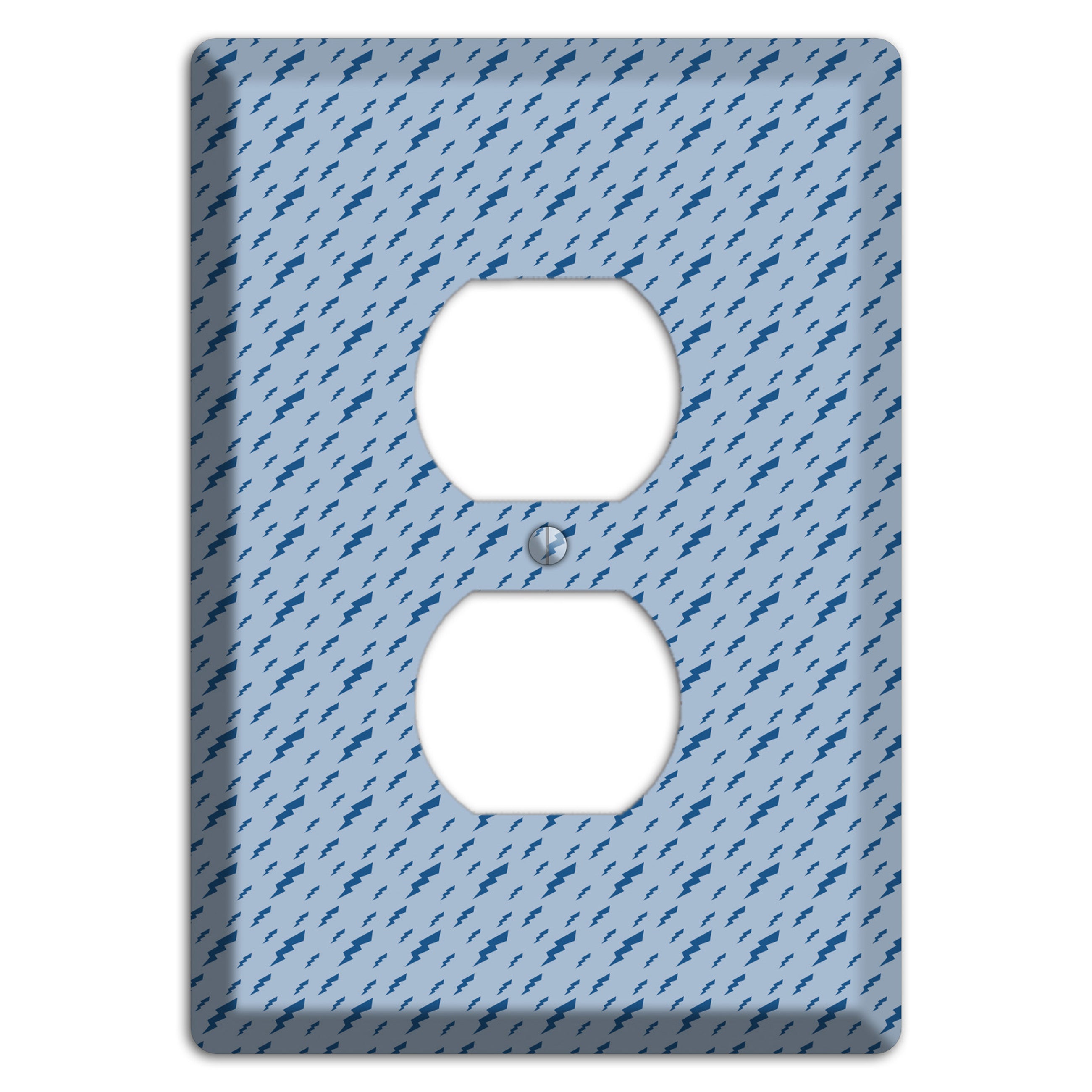 Blue Bolts Duplex Outlet Wallplate