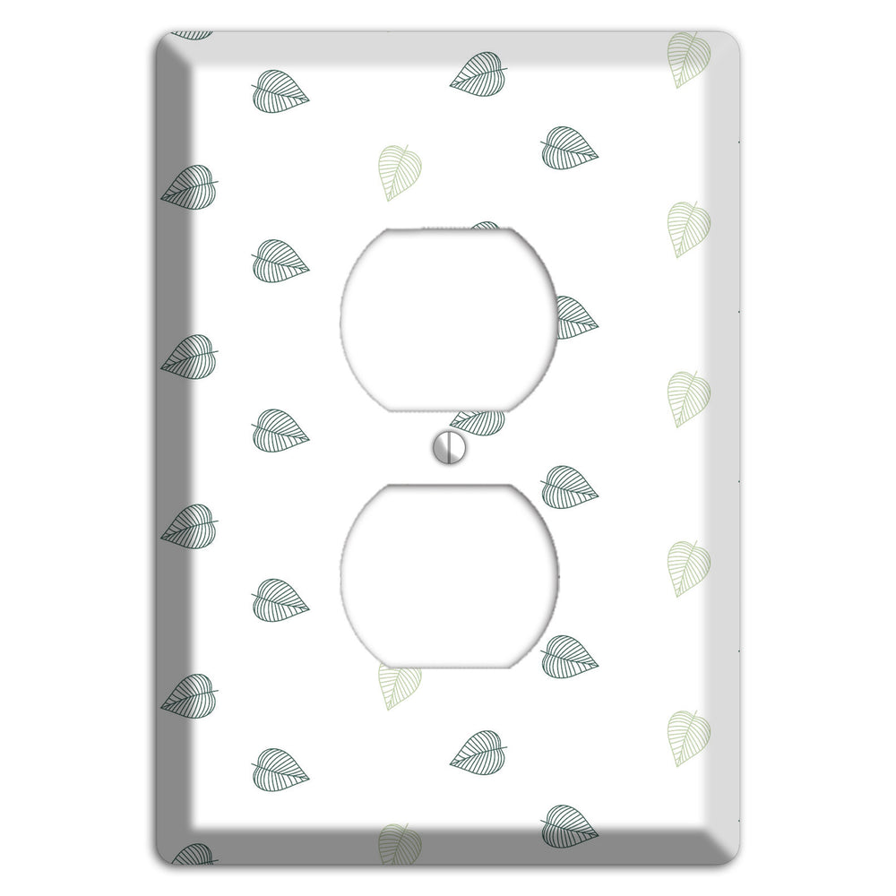 Leaves Style BB Duplex Outlet Wallplate