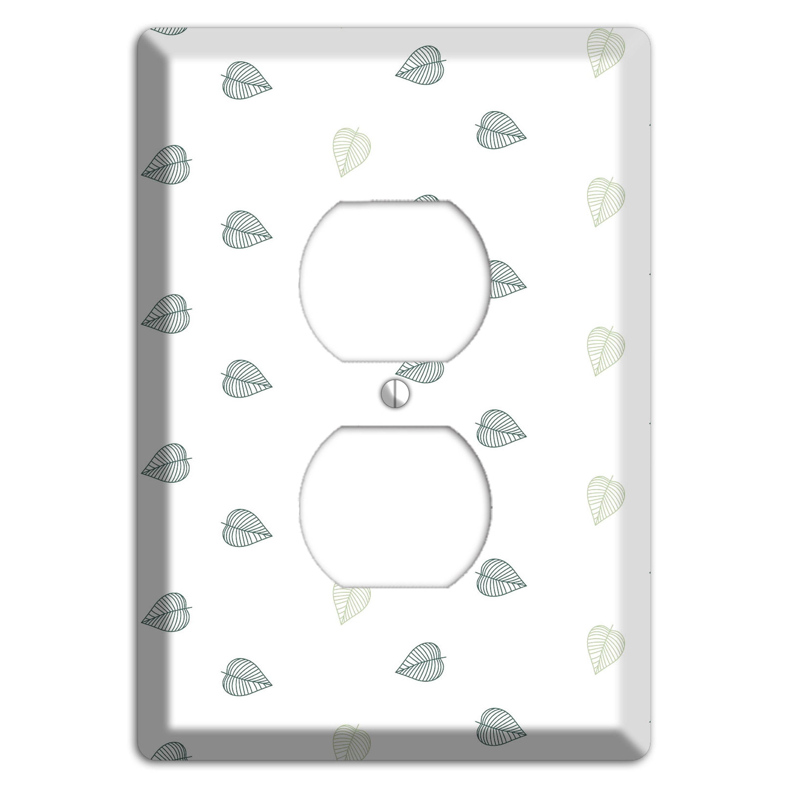 Leaves Style BB Duplex Outlet Wallplate