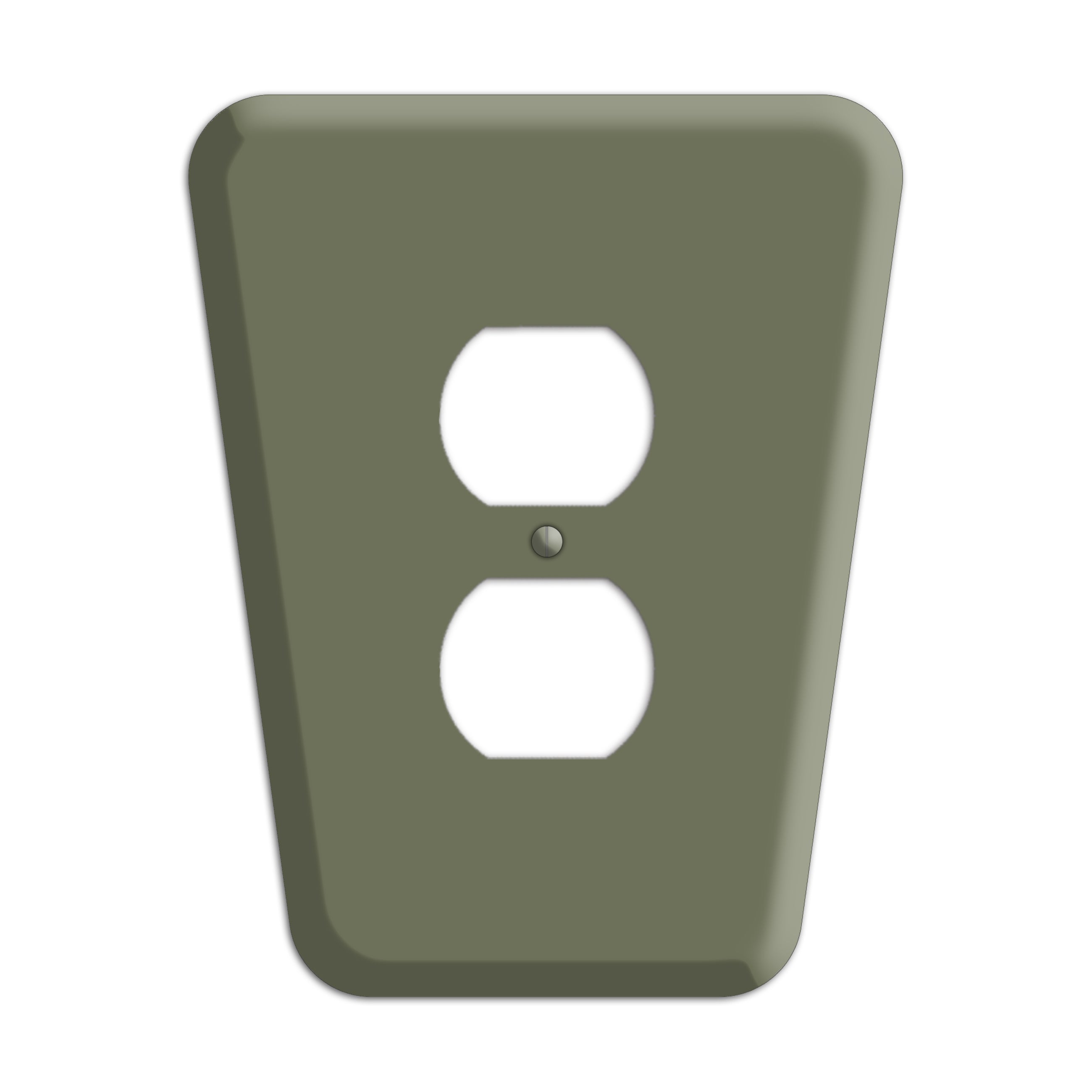 Eucalyptus Mid-Century Duplex Outlet Wallplate