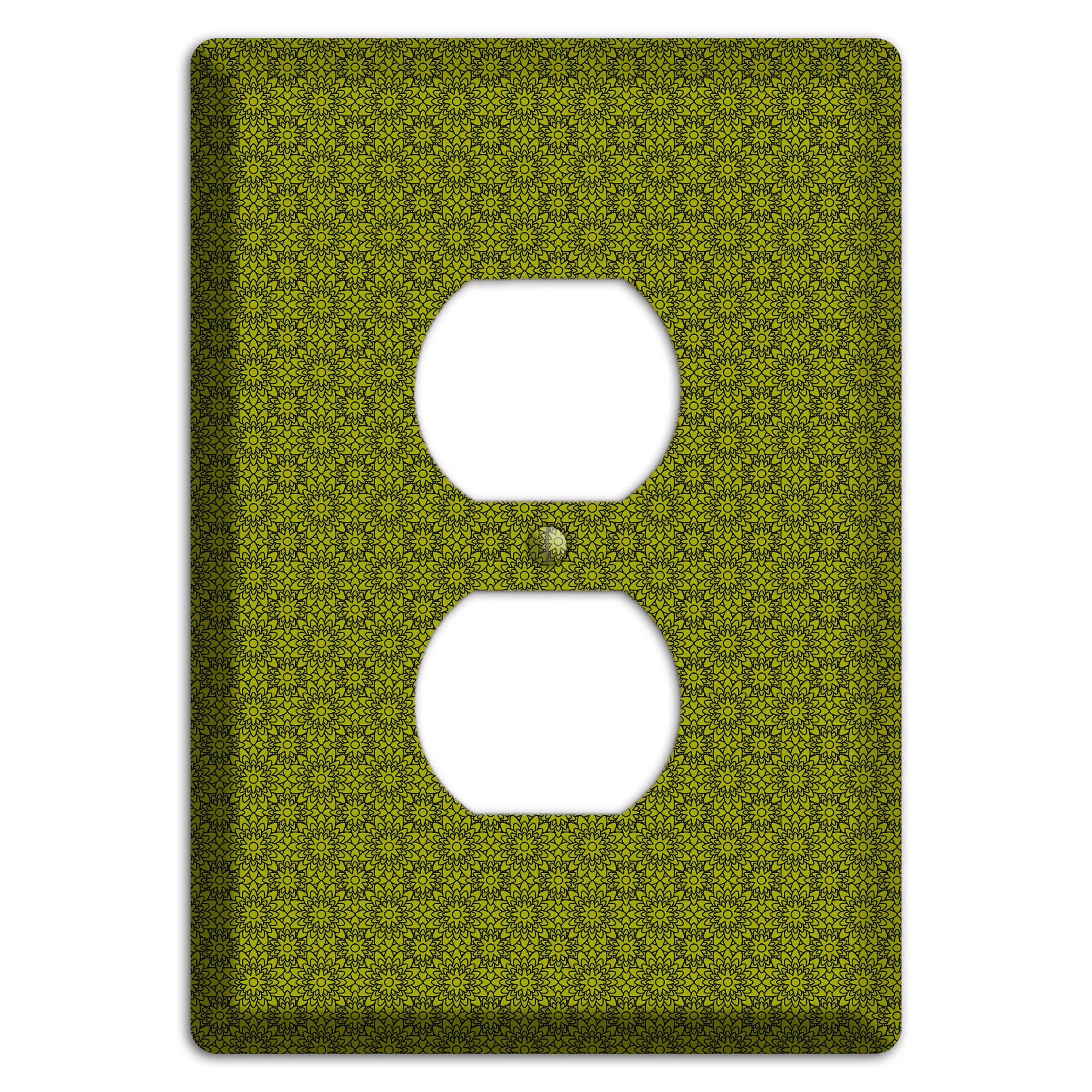 Multi Green Foulard Duplex Outlet Wallplate
