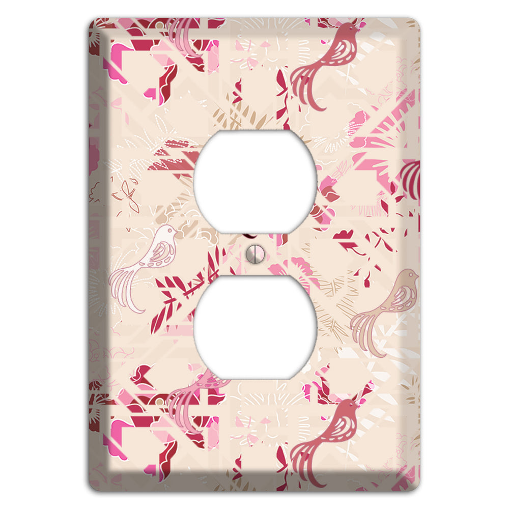 Floral Songbirds Duplex Outlet Wallplate