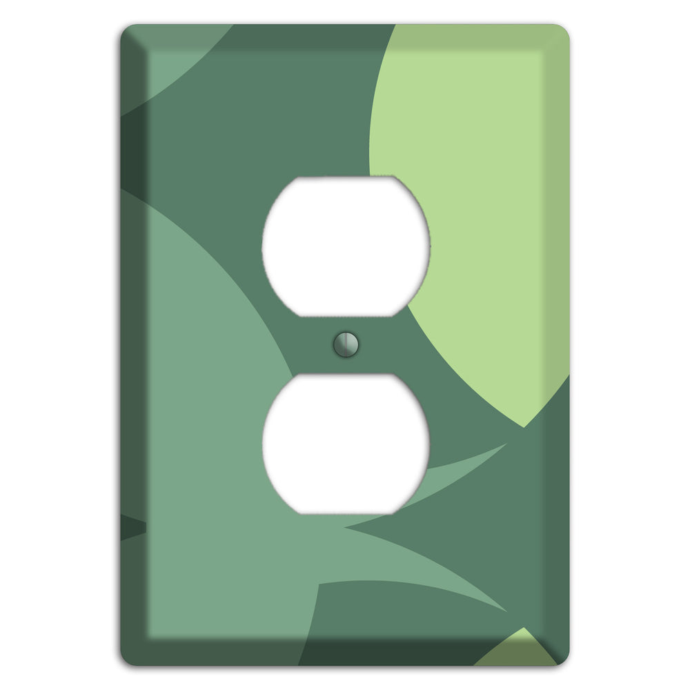Green Abstract Duplex Outlet Wallplate