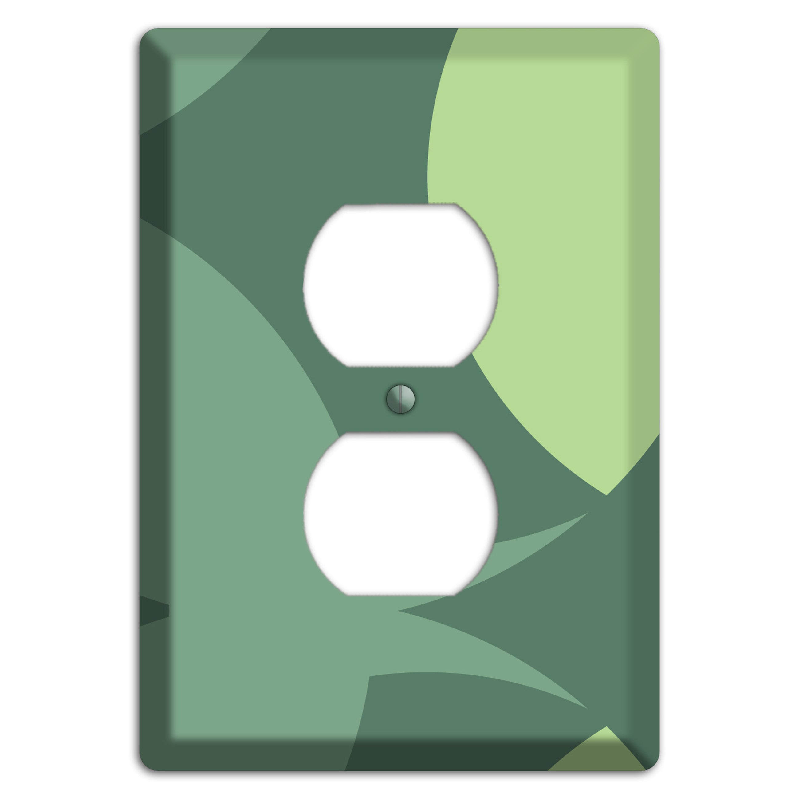 Green Abstract Duplex Outlet Wallplate