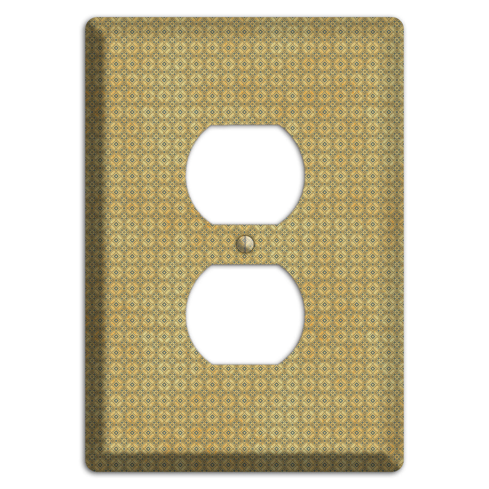 Multi Beige Arabesque Duplex Outlet Wallplate