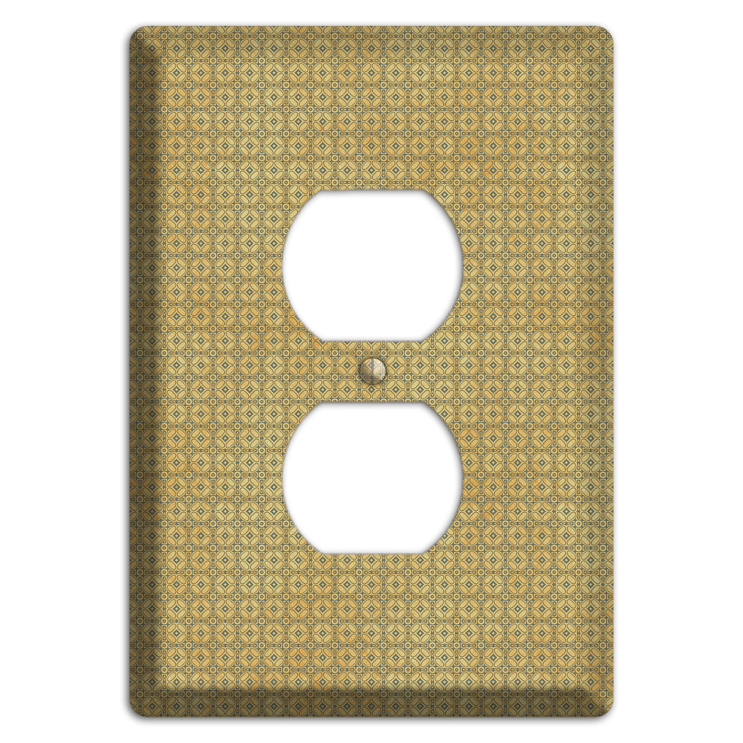 Multi Beige Arabesque Duplex Outlet Wallplate