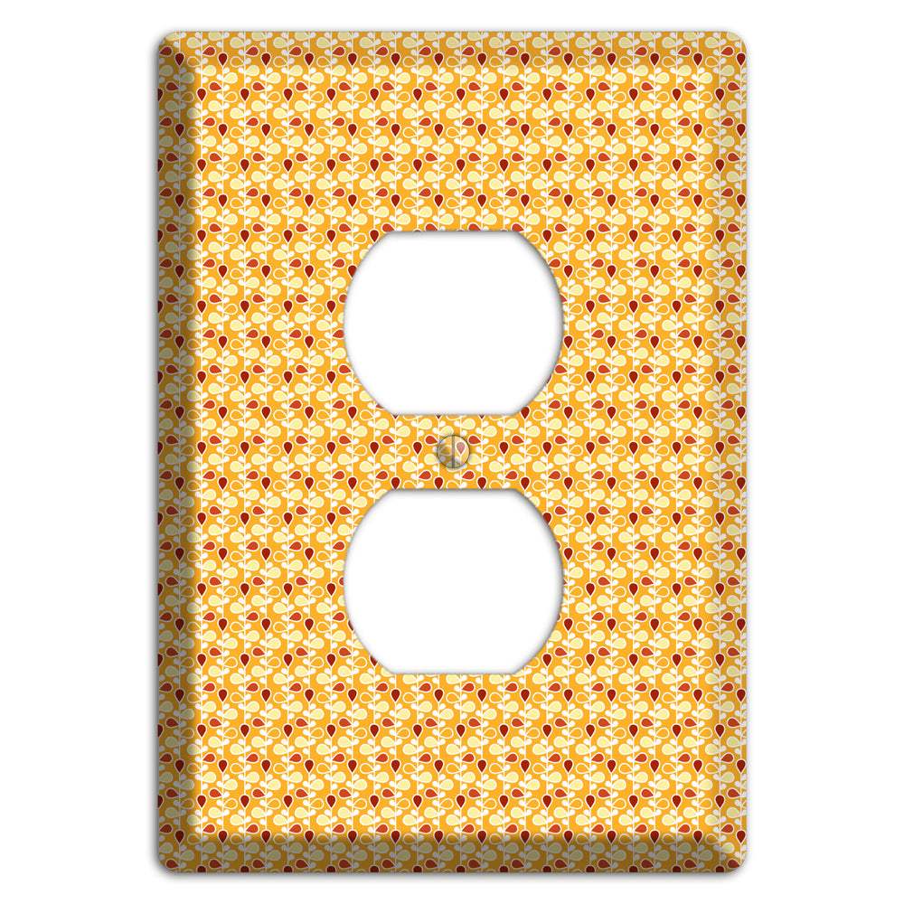 Tiny Yellow Teardrop Vine Duplex Outlet Wallplate