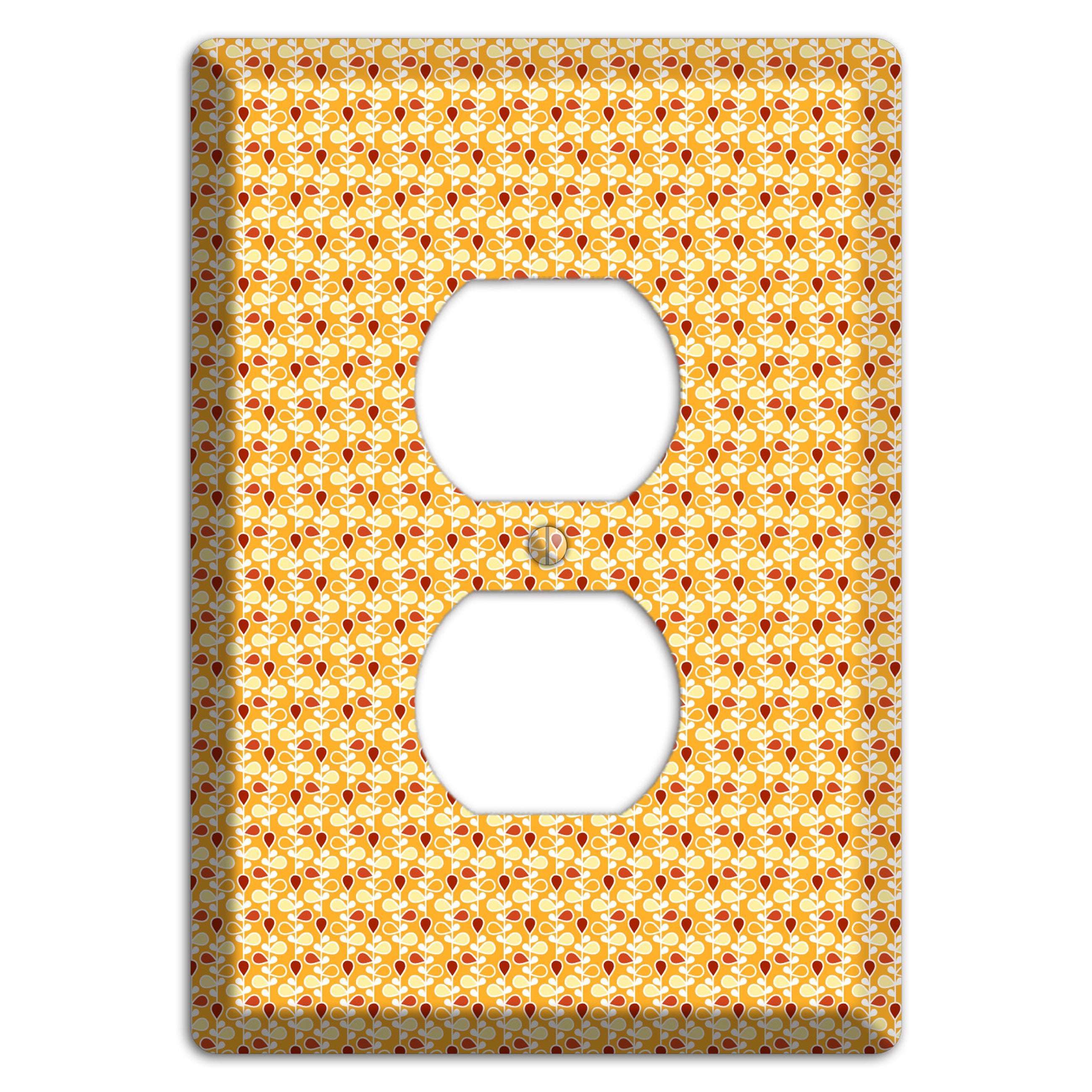 Tiny Yellow Teardrop Vine Duplex Outlet Wallplate