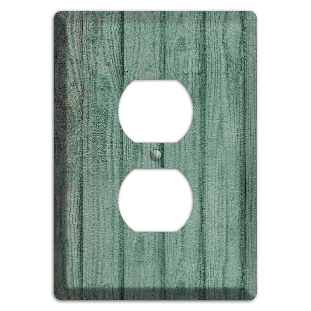 Laurel Weathered Wood Duplex Outlet Wallplate