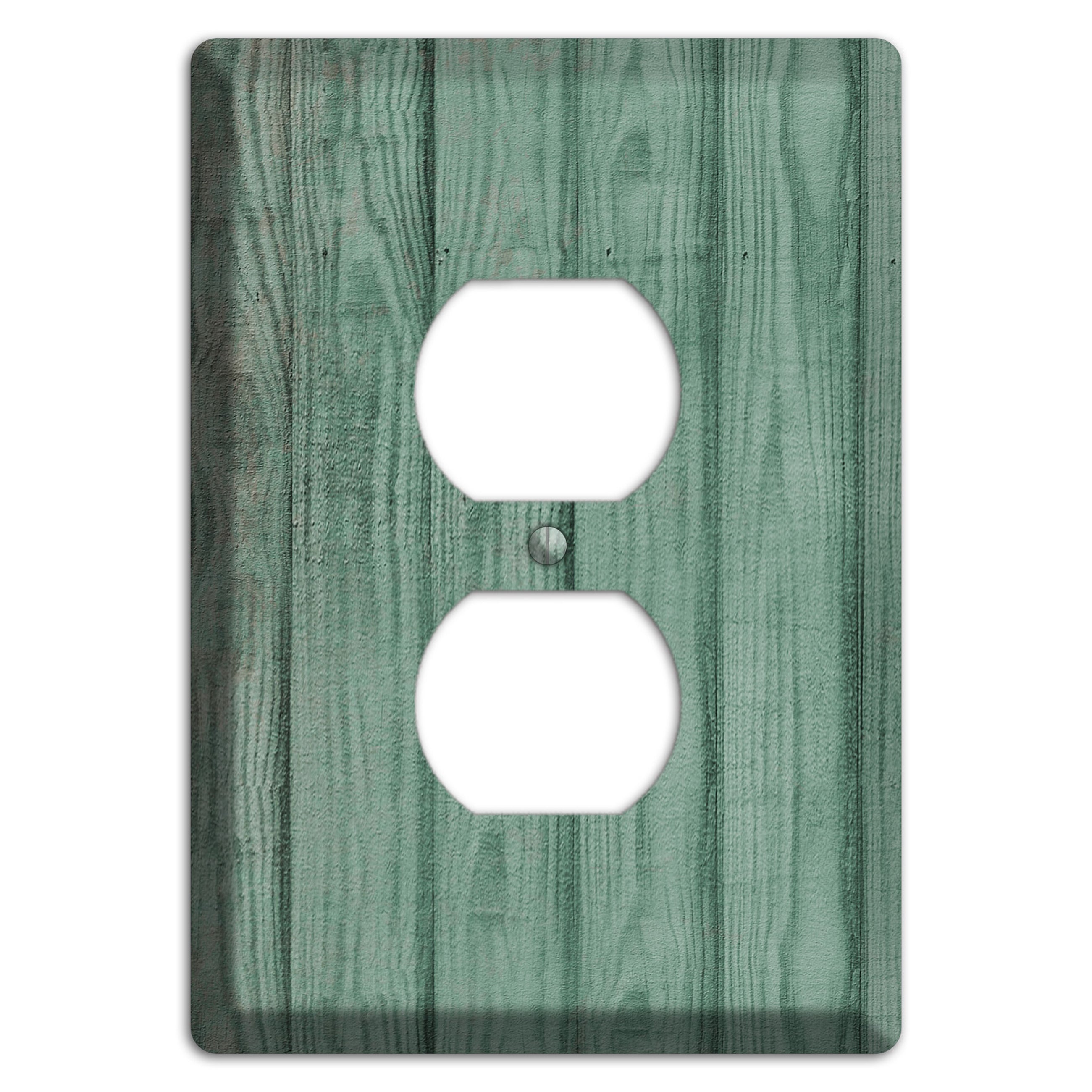 Laurel Weathered Wood Duplex Outlet Wallplate