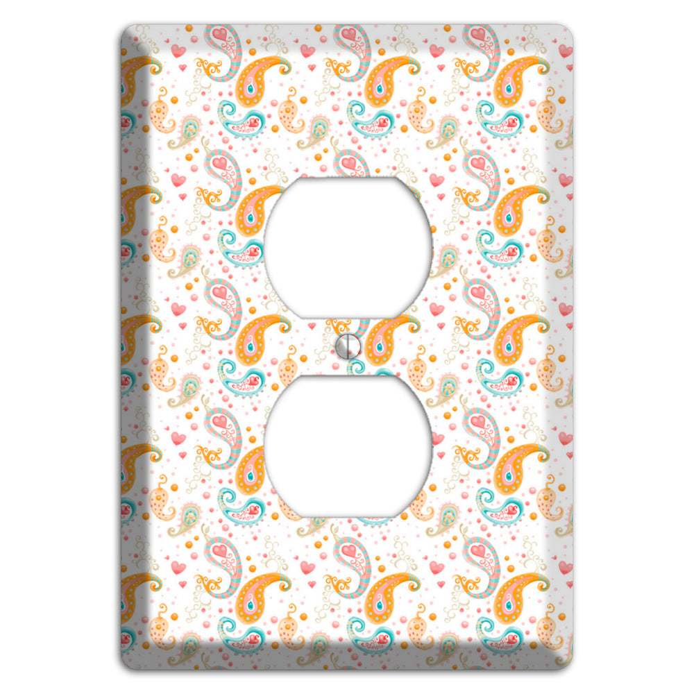 Small Paisley Duplex Outlet Wallplate