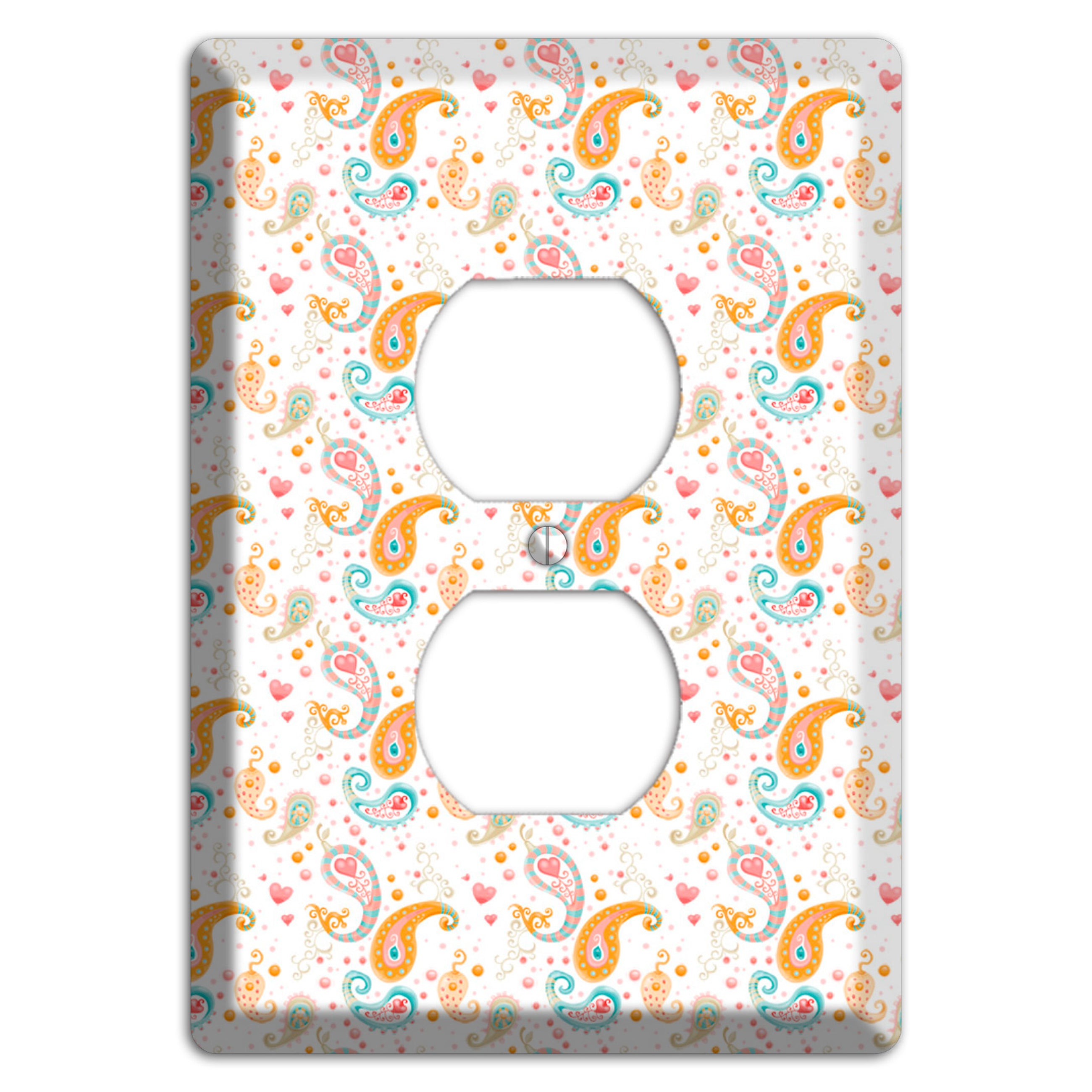 Small Paisley Duplex Outlet Wallplate