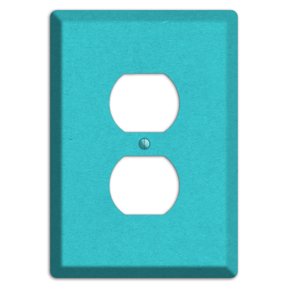 Medium Turquoise Kraft Duplex Outlet Wallplate