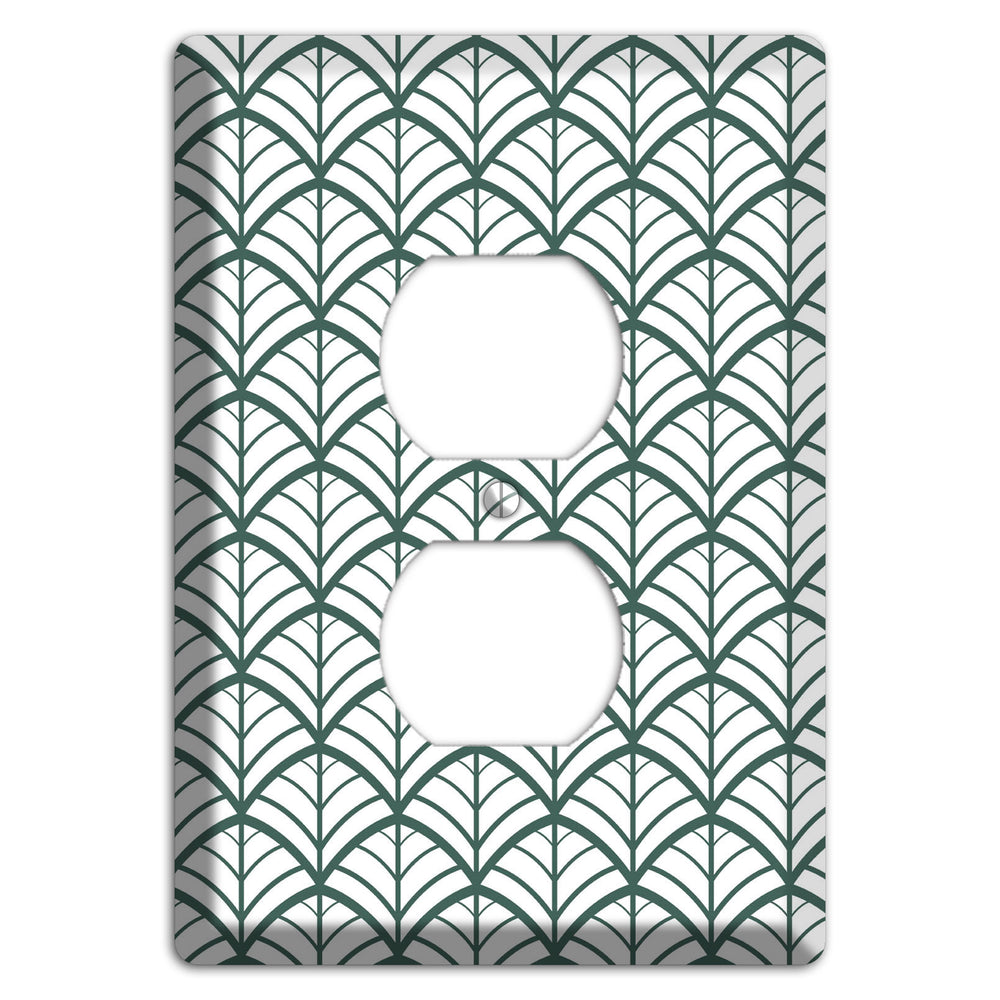 Leaves Style U Duplex Outlet Wallplate