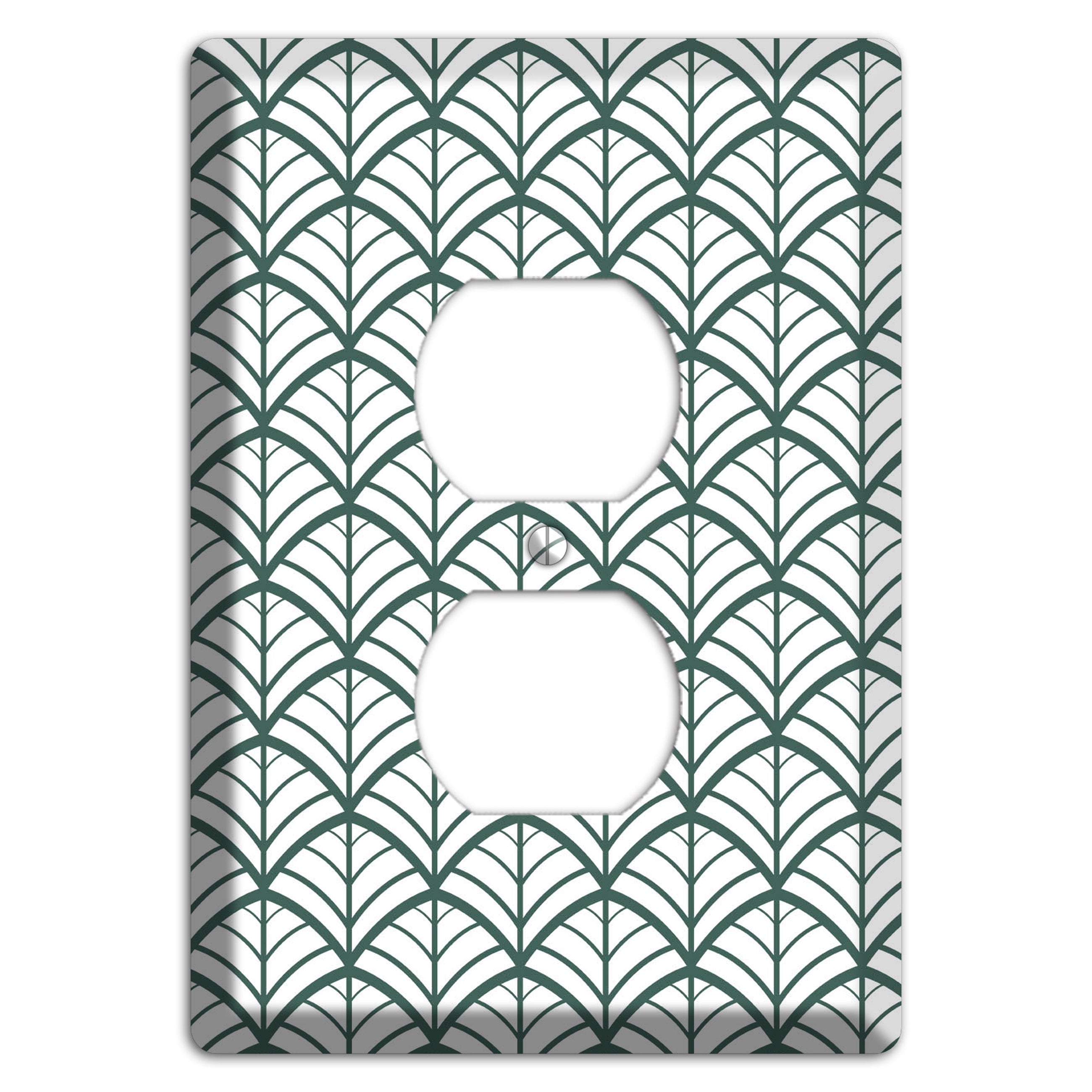 Leaves Style U Duplex Outlet Wallplate