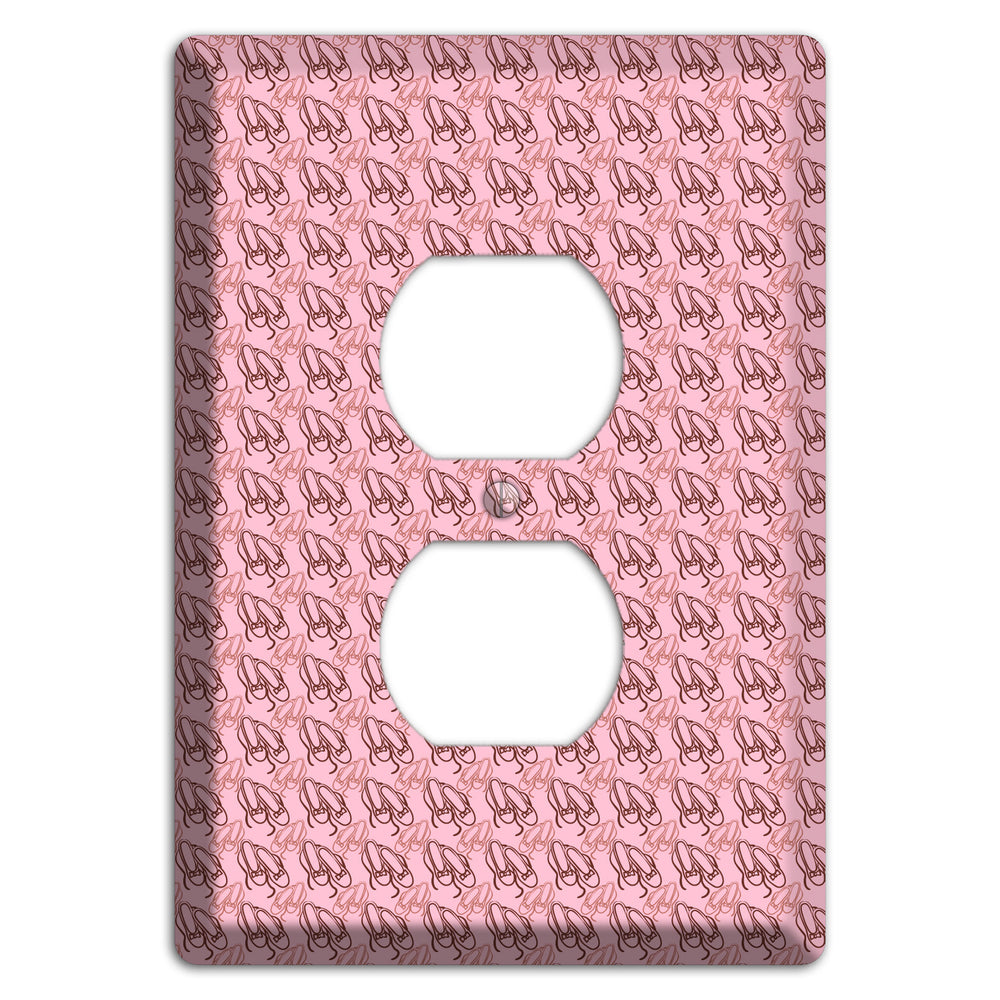 Pink Ballet Slippers Duplex Outlet Wallplate