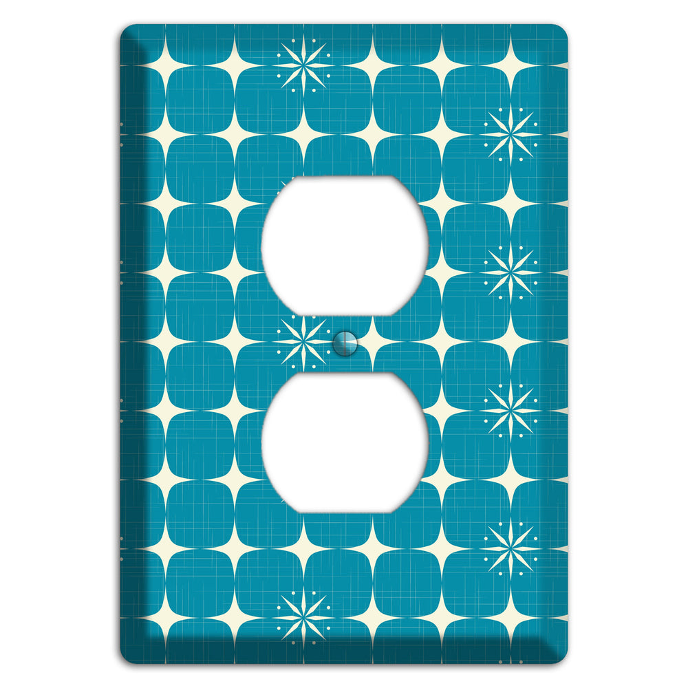 Blue Atomic Duplex Outlet Wallplate