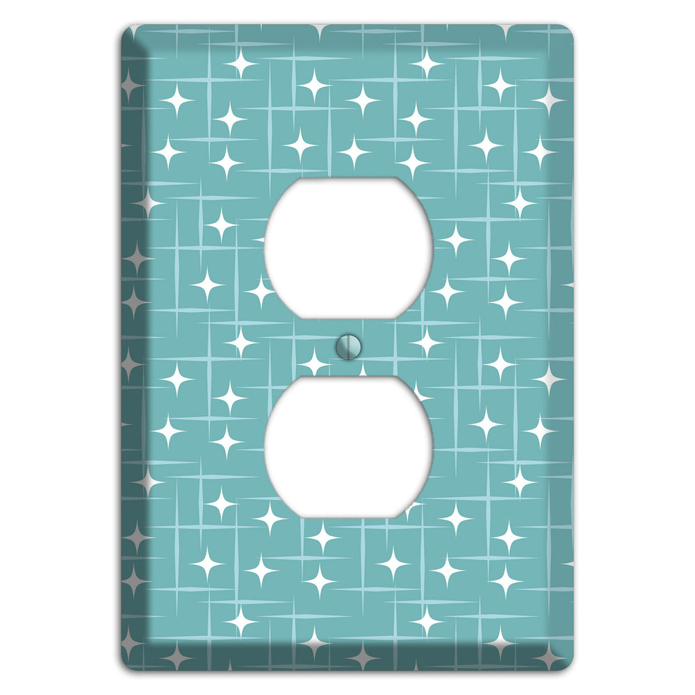 Blue Star Burst Duplex Outlet Wallplate