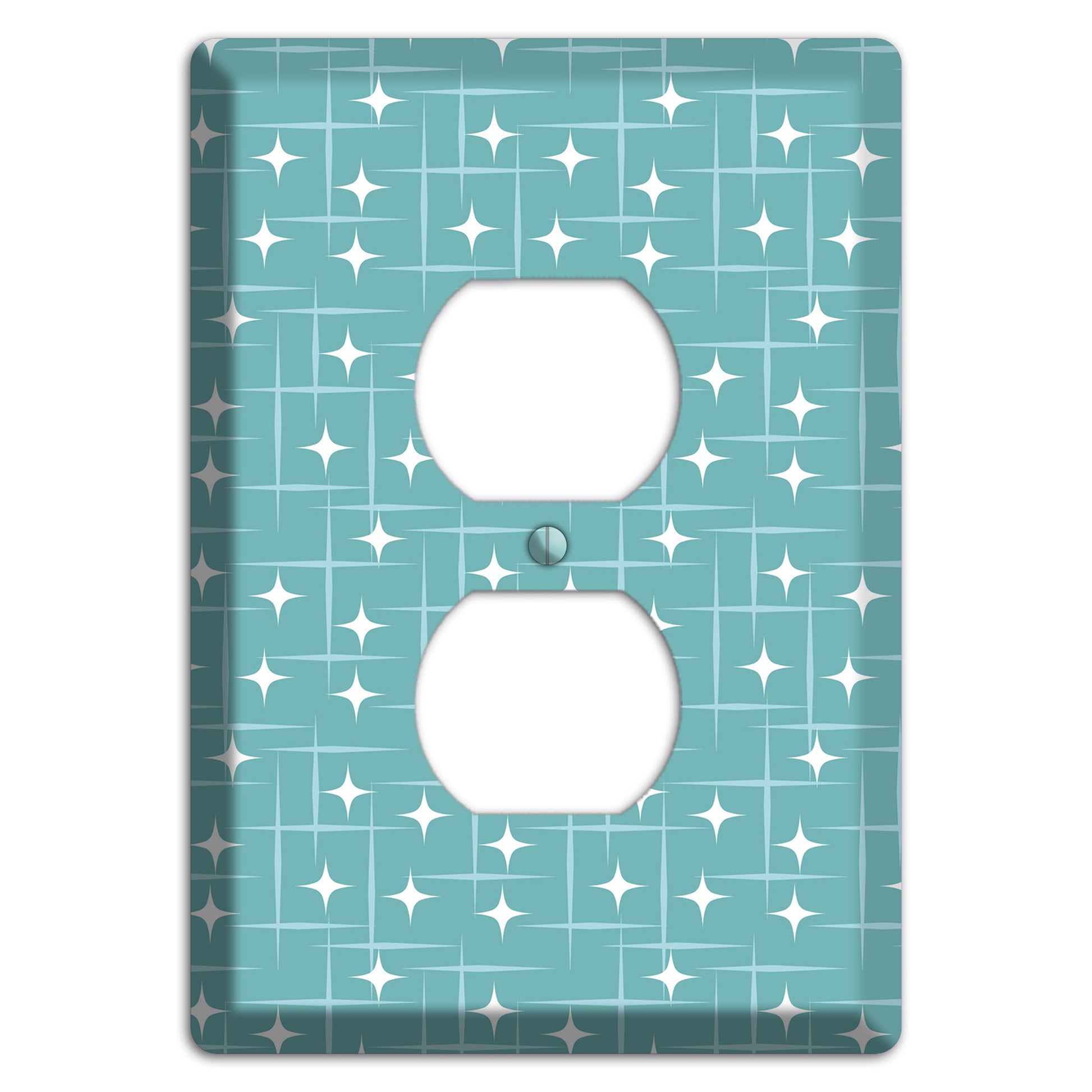 Blue Star Burst Duplex Outlet Wallplate