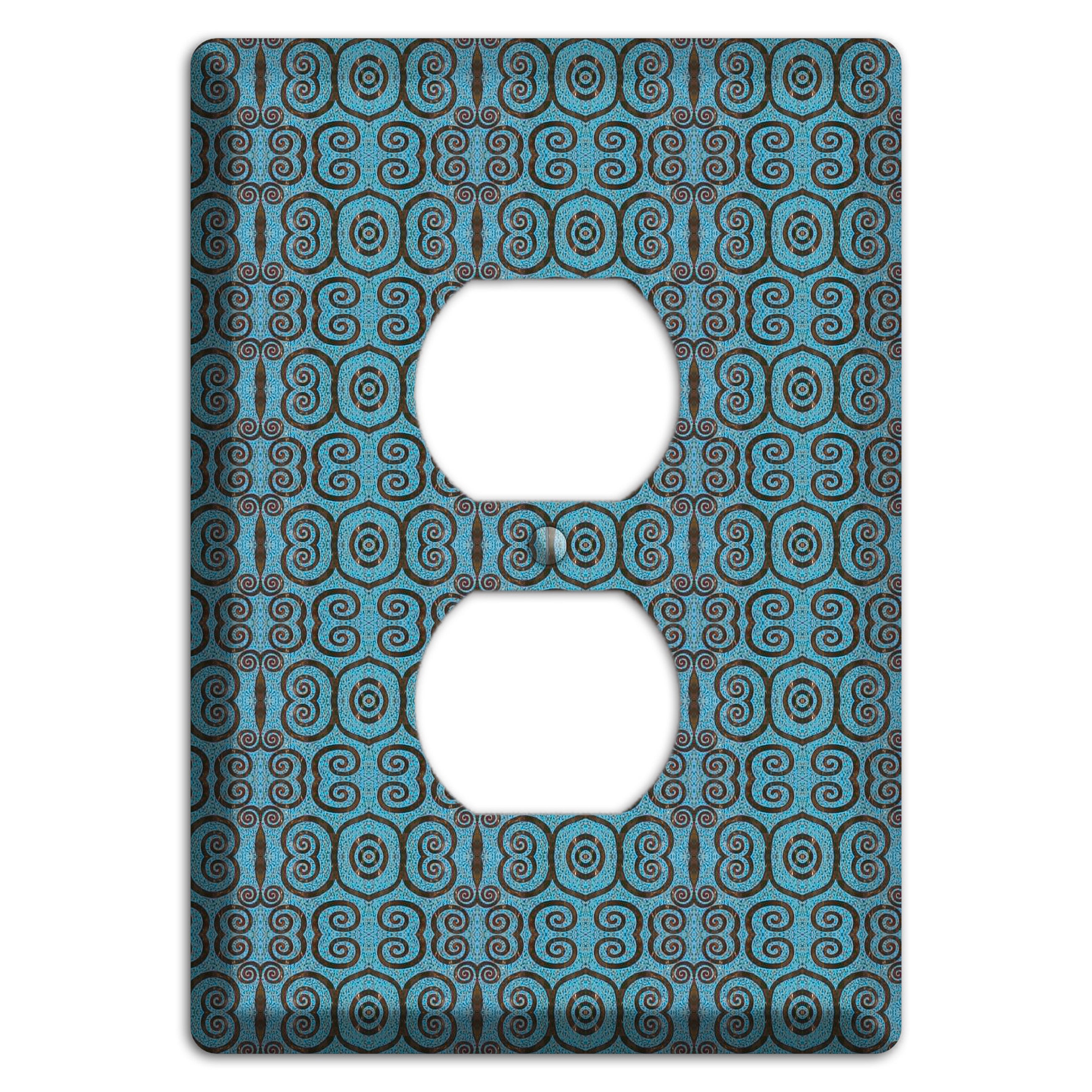 Blue Tapestry Duplex Outlet Wallplate