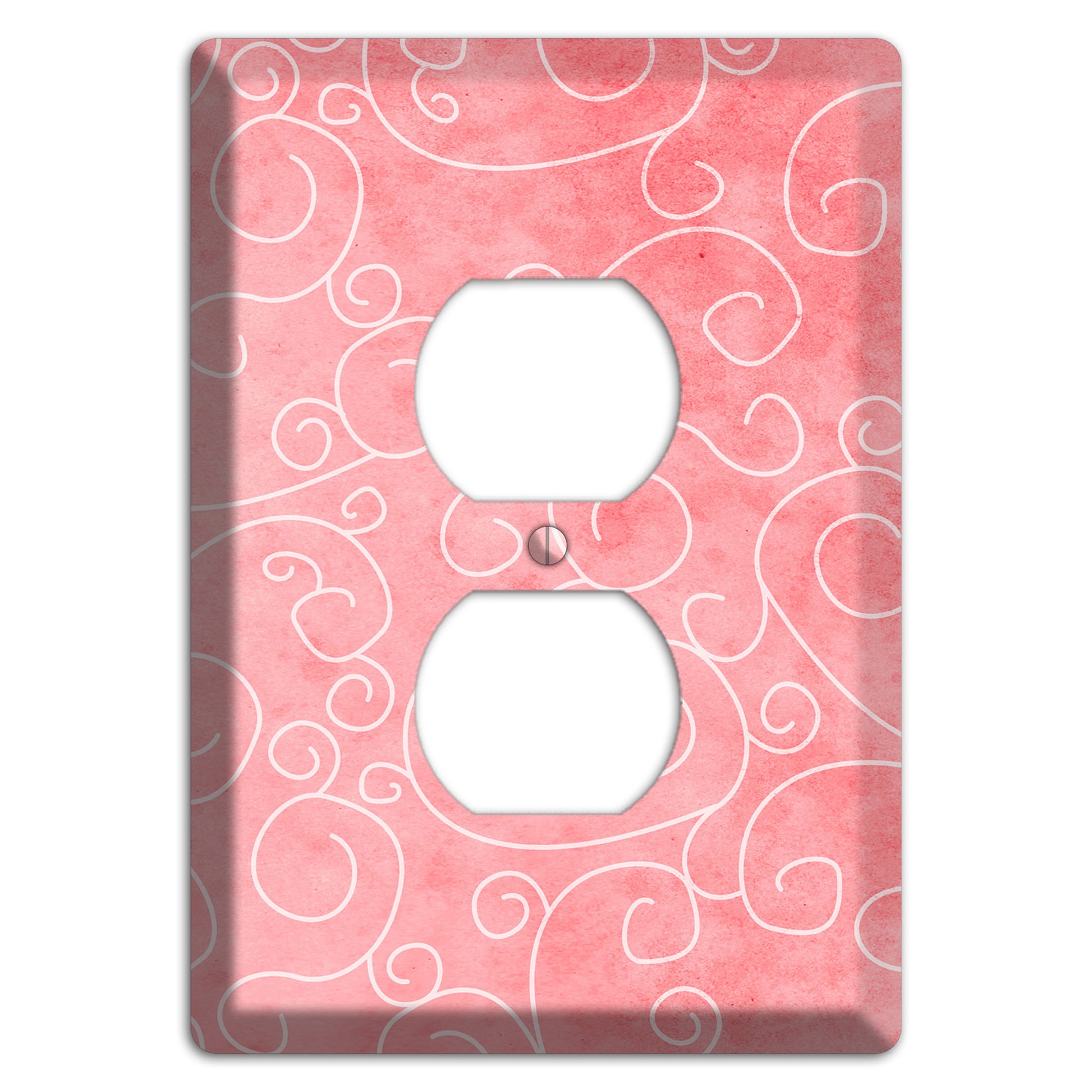 Azalea Soft Coral Duplex Outlet Wallplate