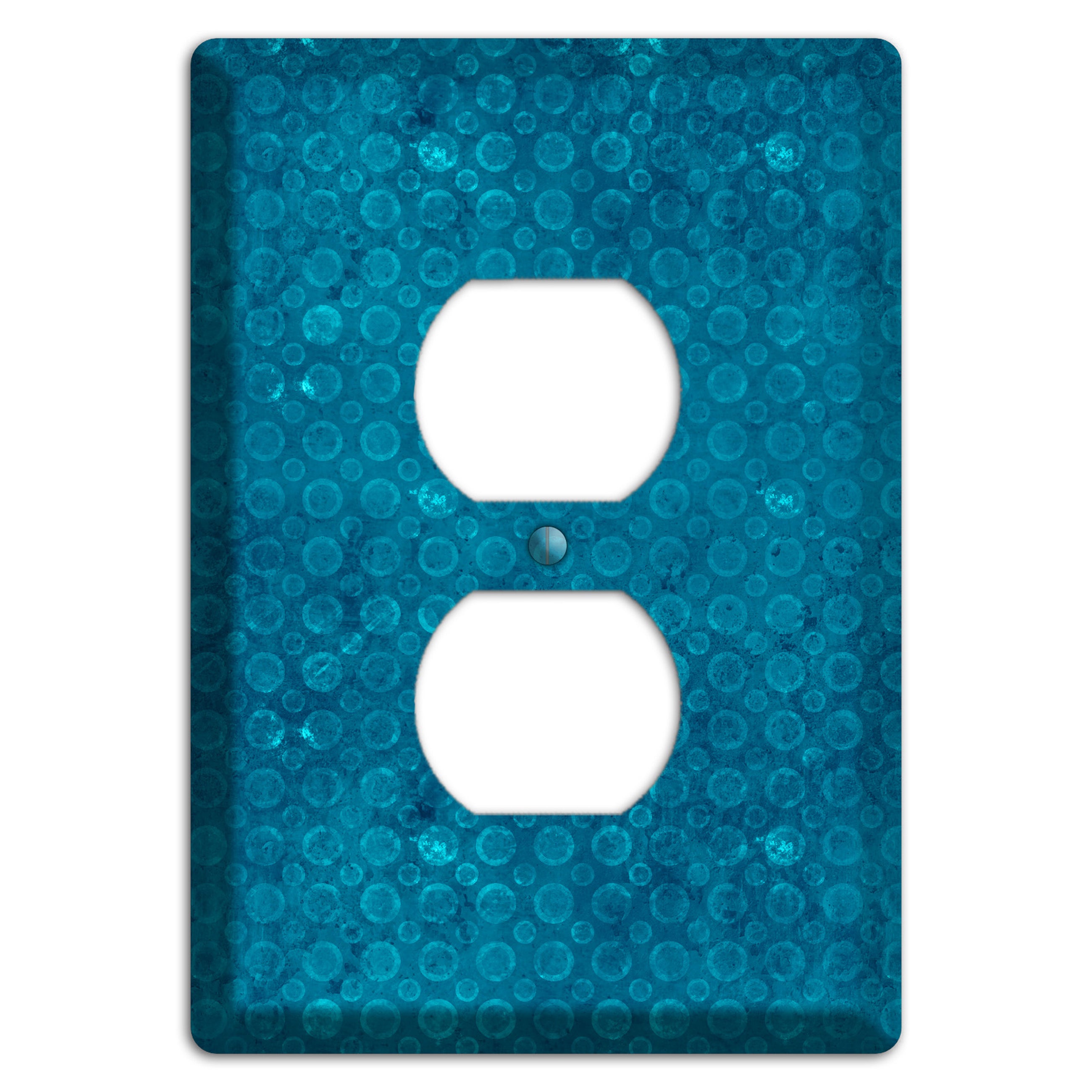 Turquoise Circles Duplex Outlet Wallplate