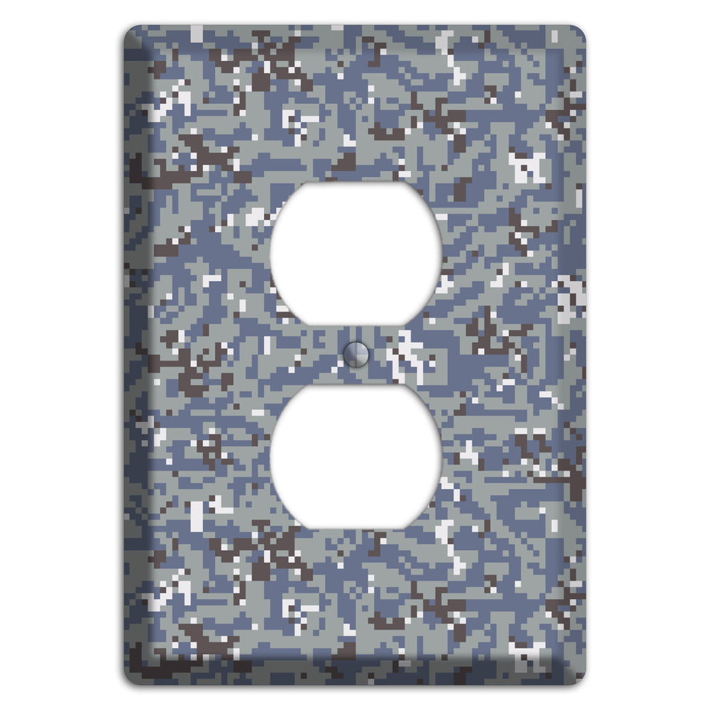 NWU Grey Dom Camo Duplex Outlet Wallplate