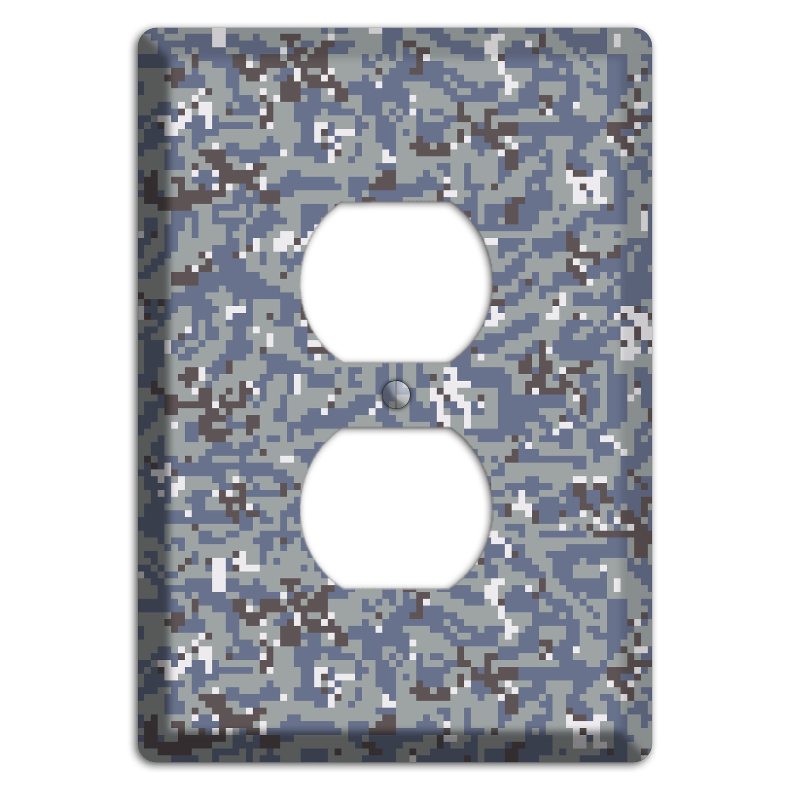 NWU Grey Dom Camo Duplex Outlet Wallplate