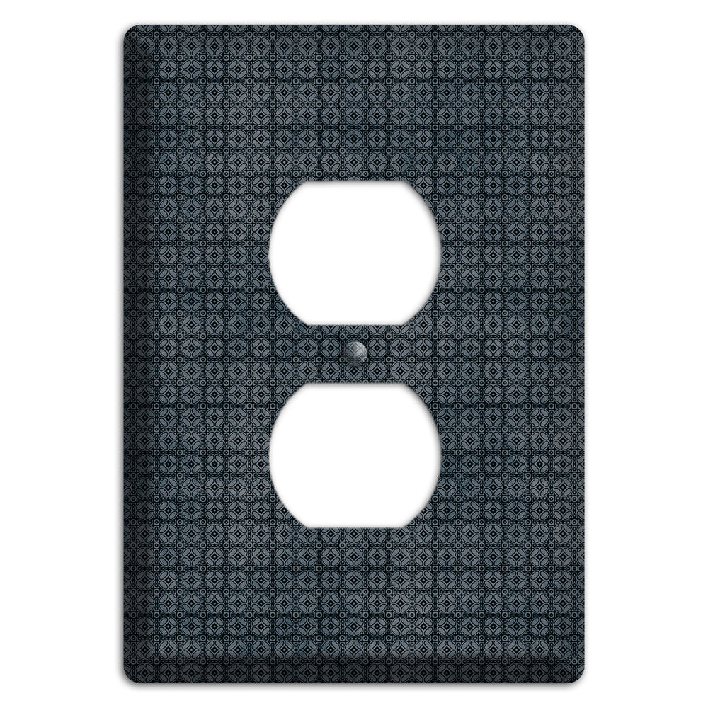 Multi Black and Grey Arabesque Duplex Outlet Wallplate