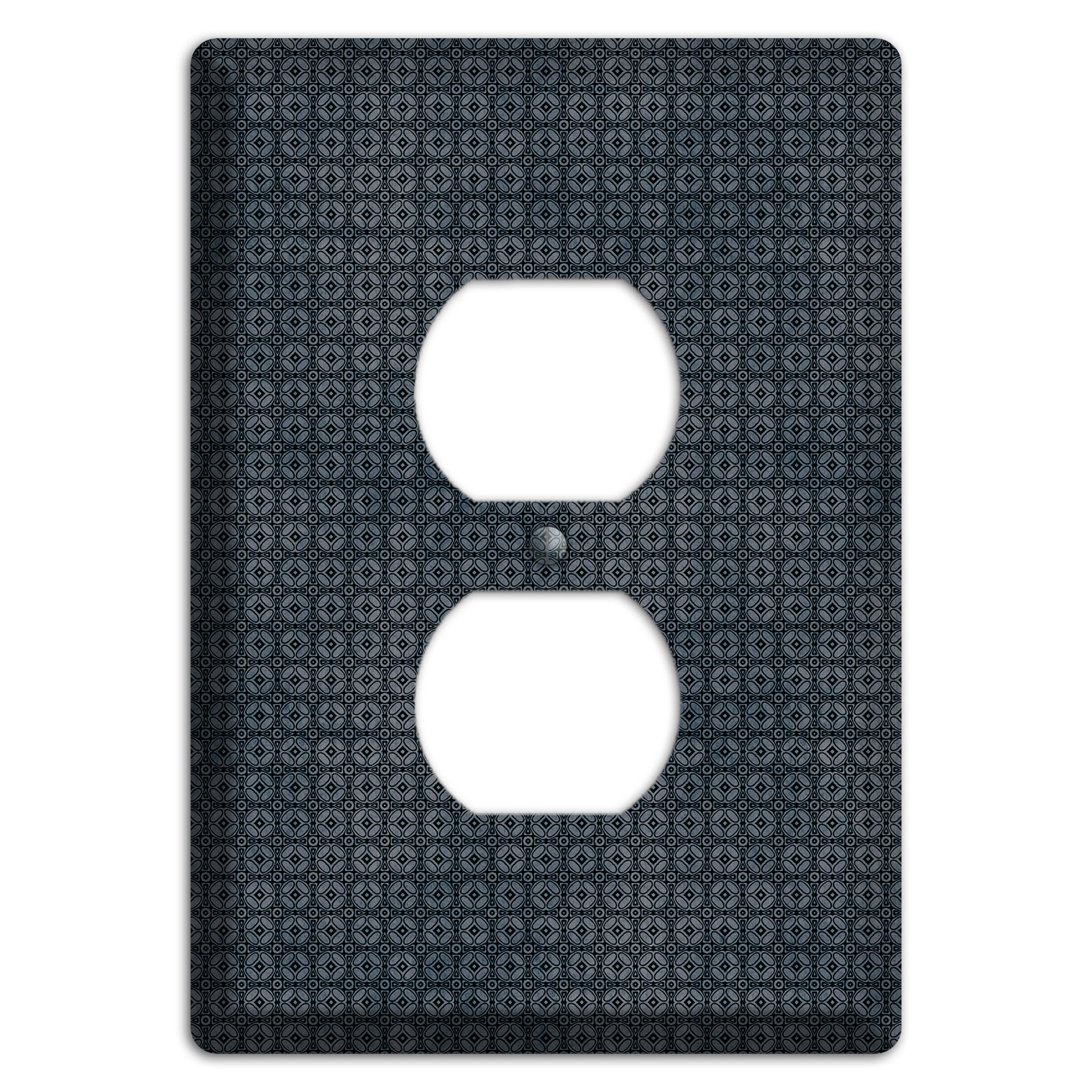 Multi Black and Grey Arabesque Duplex Outlet Wallplate