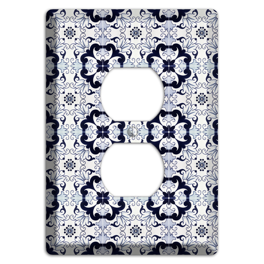 Tavira Tiles 7 Duplex Outlet Wallplate