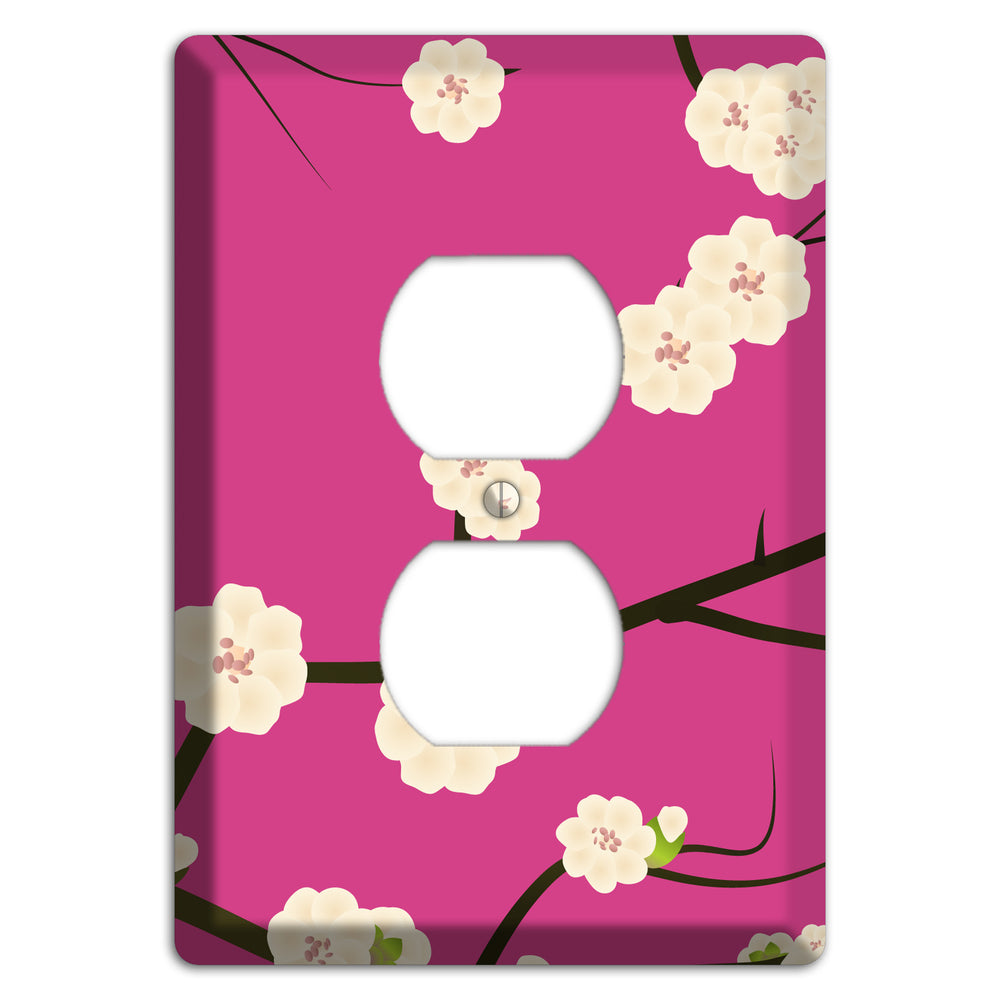 Pink Cherry Blossoms 2 Duplex Outlet Wallplate