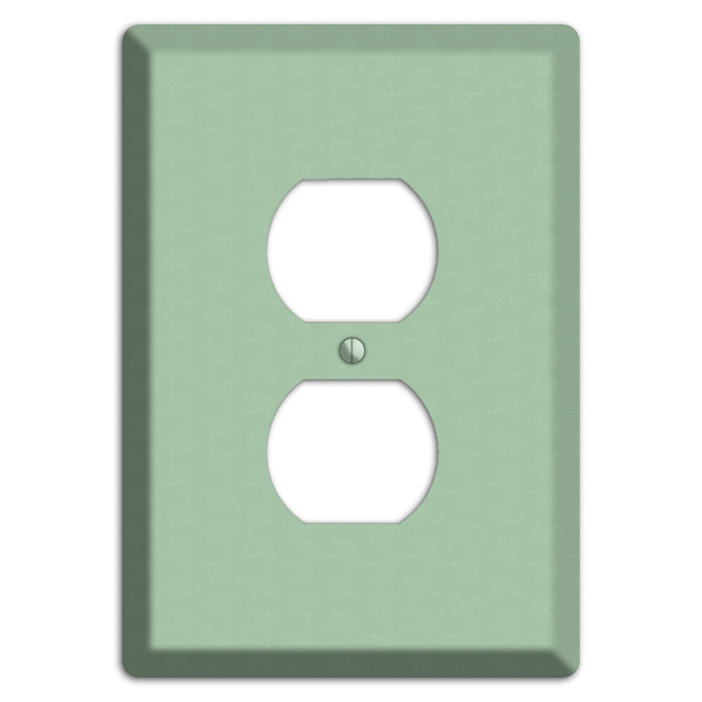 Sage Tiny Cartouche Duplex Outlet Wallplate