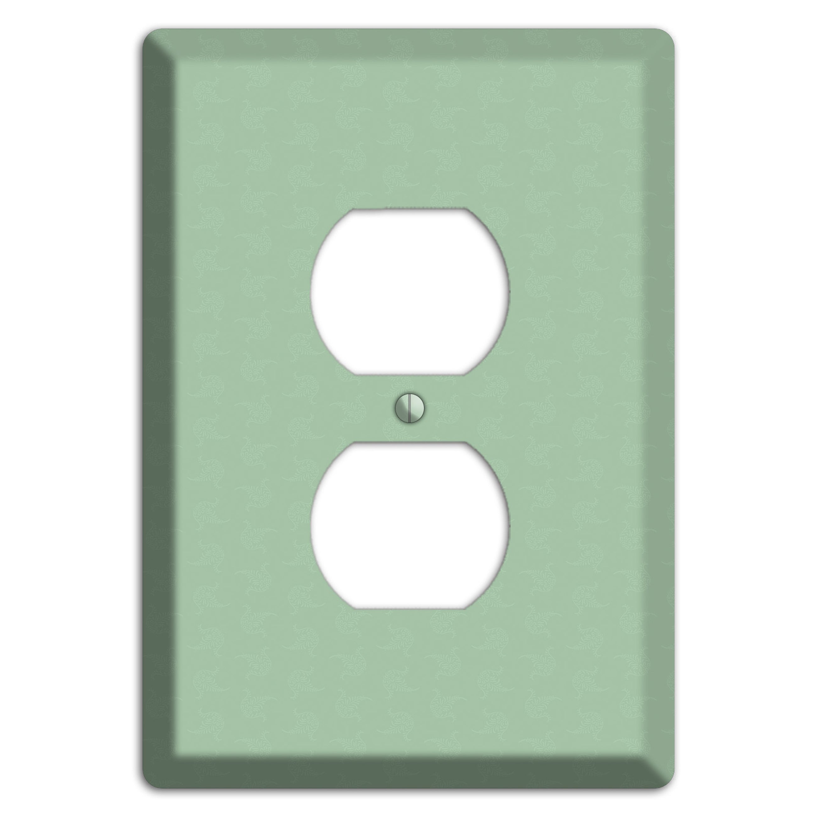 Sage Tiny Cartouche Duplex Outlet Wallplate