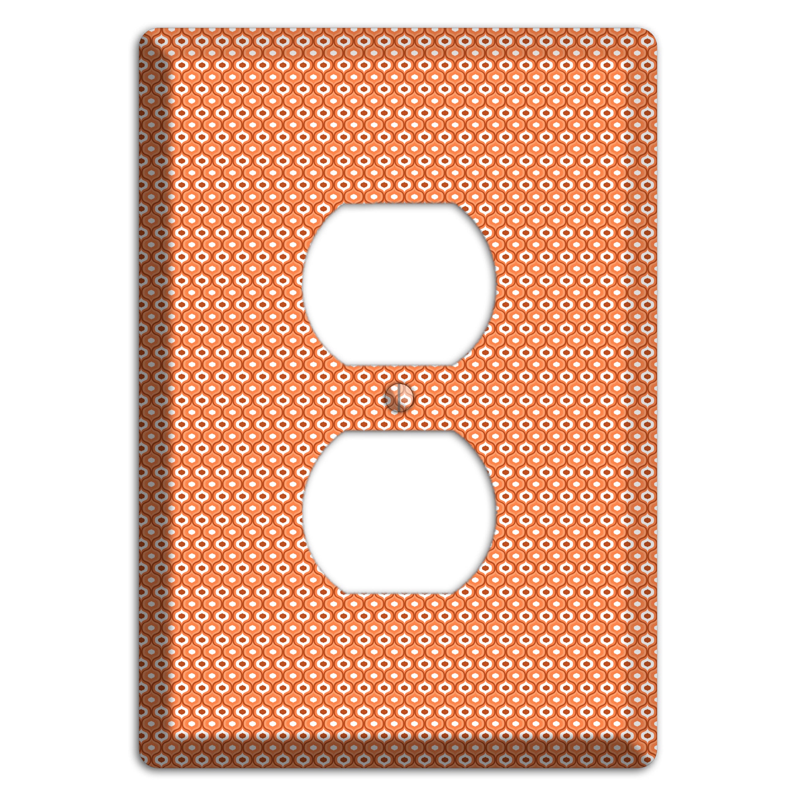Coral Tiny Double Scallop Duplex Outlet Wallplate