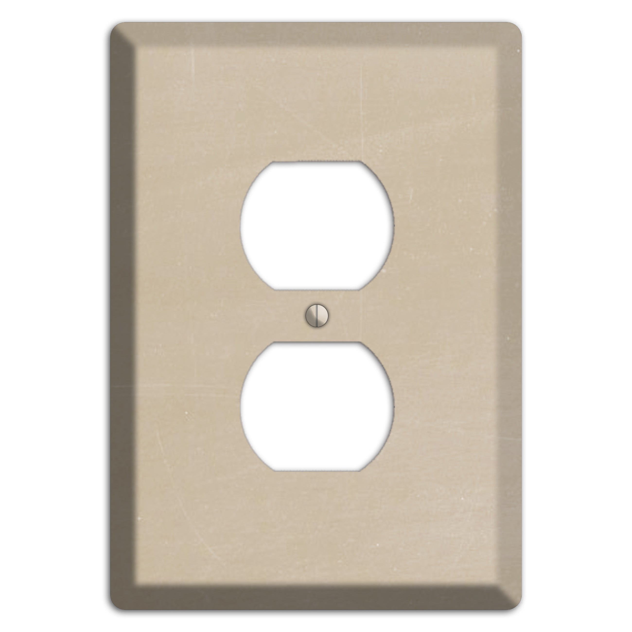Chalk Tan Duplex Outlet Wallplate