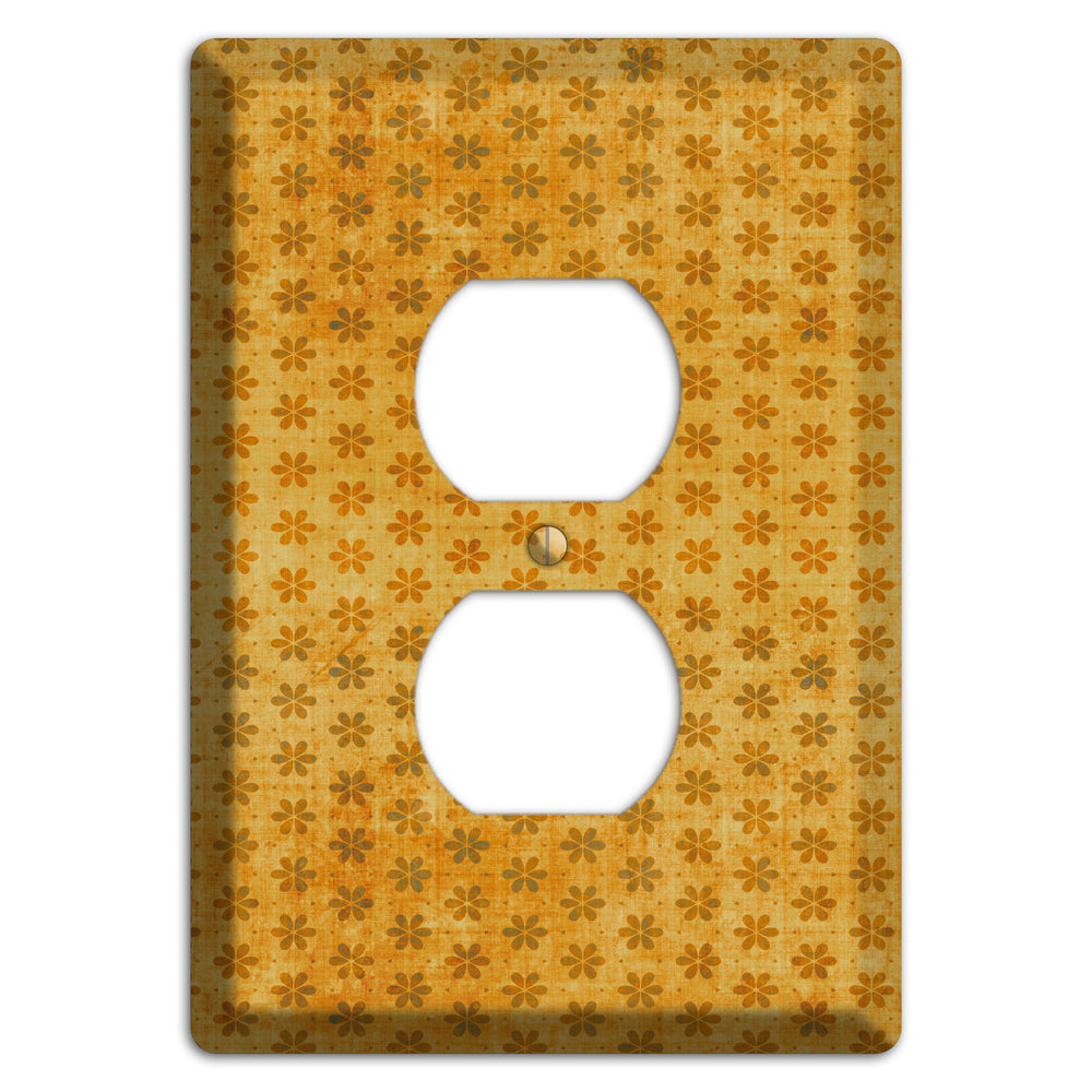 Lavender Grunge Floral Contour Duplex Outlet Wallplate