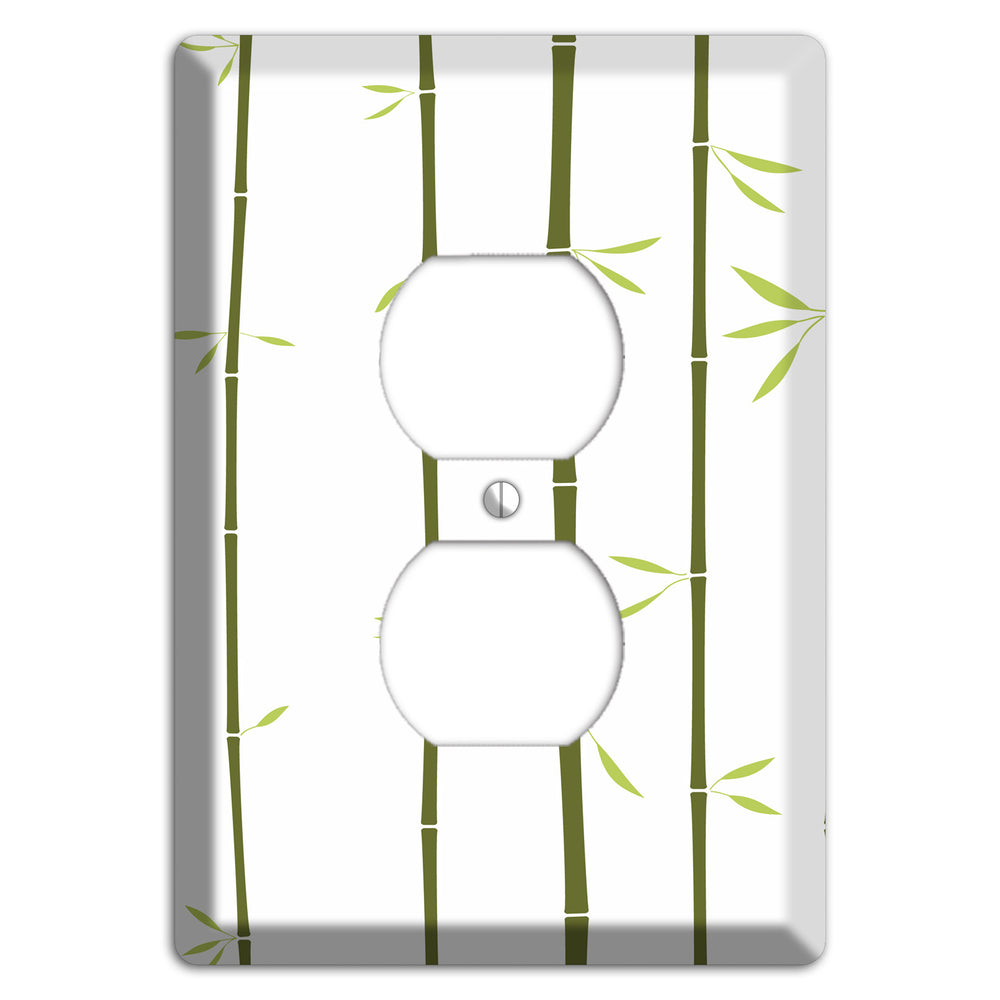 Green Bamboo Duplex Outlet Wallplate