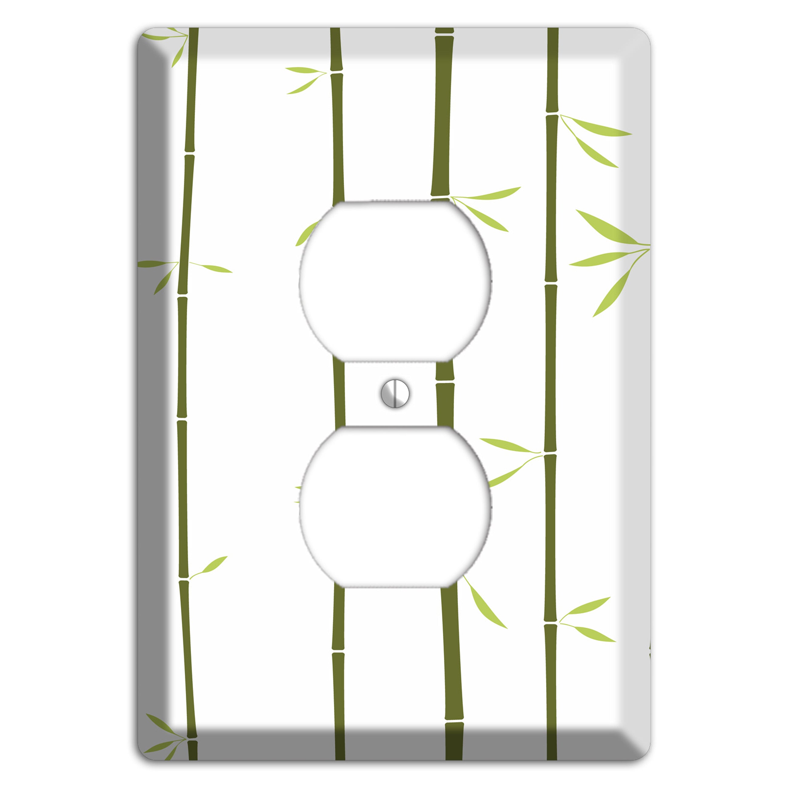 Green Bamboo Duplex Outlet Wallplate