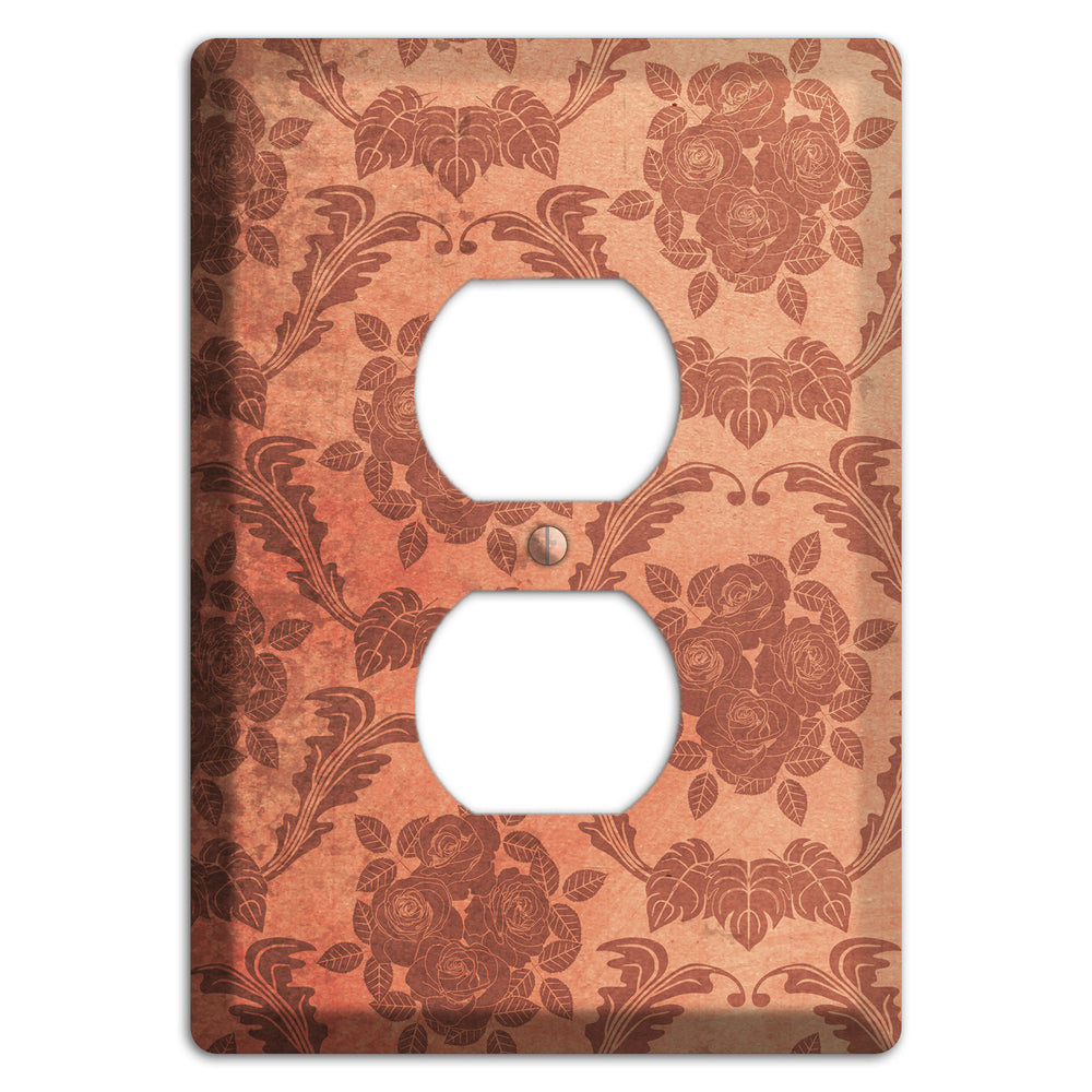 Contessa Vintage Rose Damask Duplex Outlet Wallplate