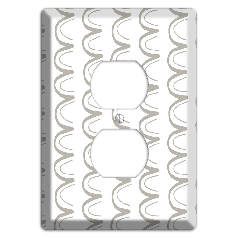 Simple Scandanavian Style T Duplex Outlet Wallplate