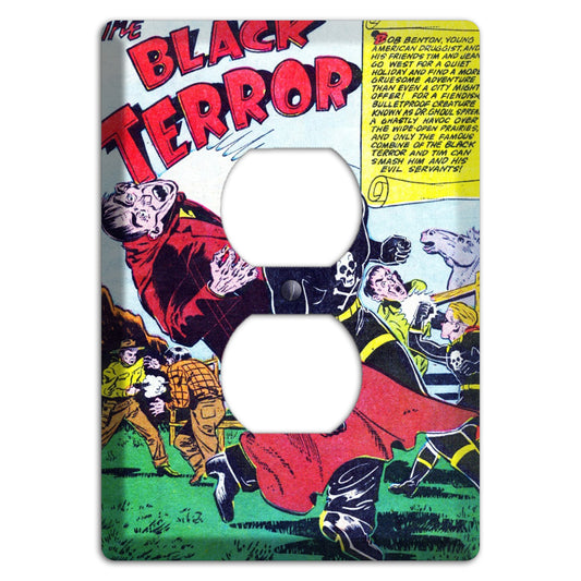 The Black Terror 2 Vintage Comics Duplex Outlet Wallplate